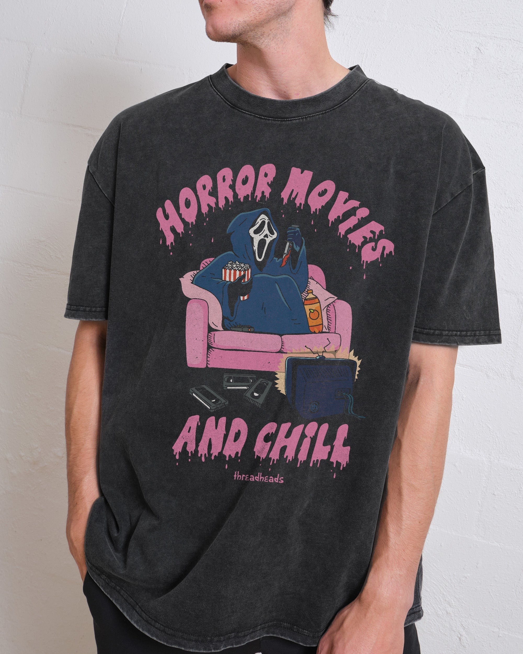 Horror Movies and Chill Wash Tee