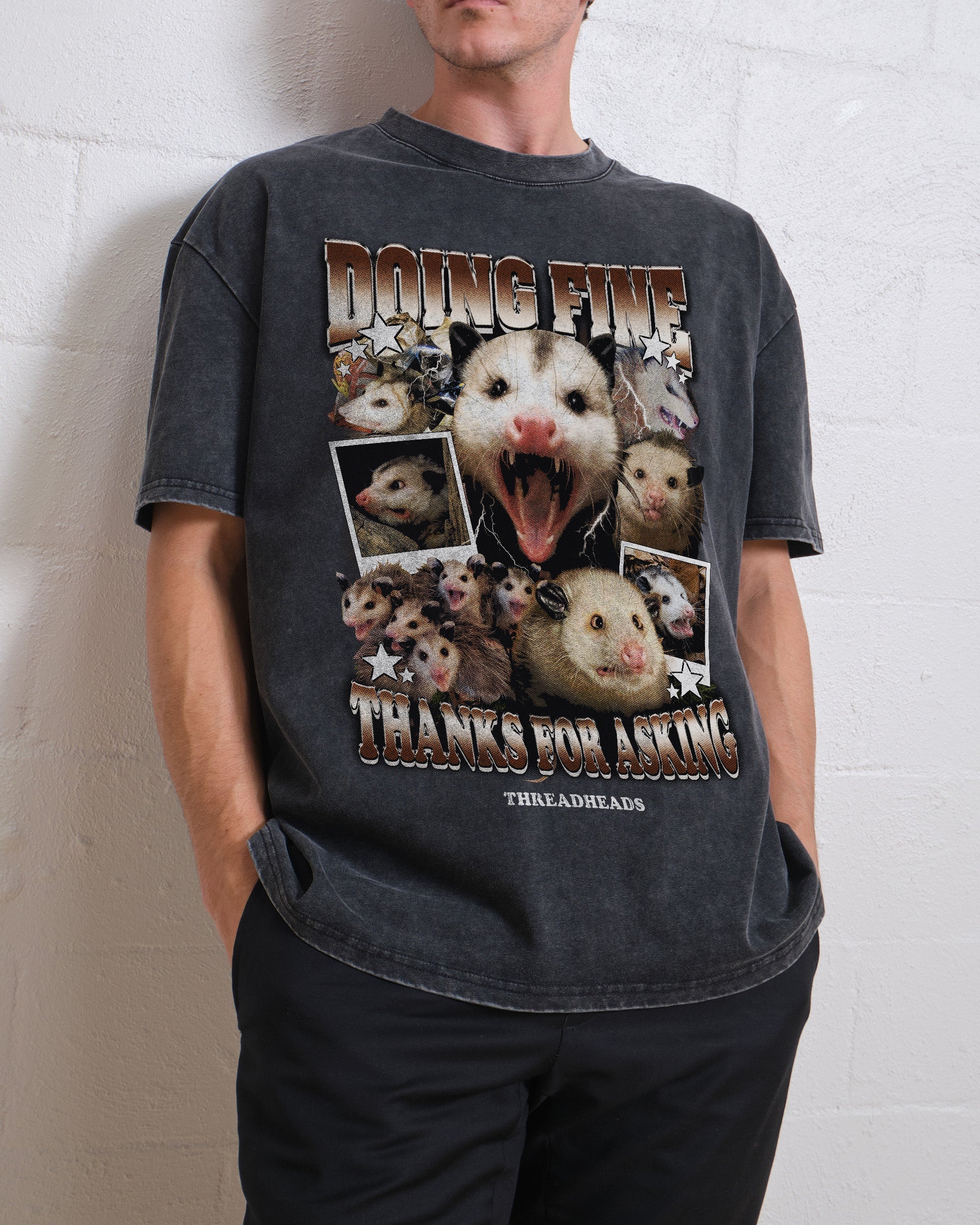 Doing Fine Opossum Wash Tee