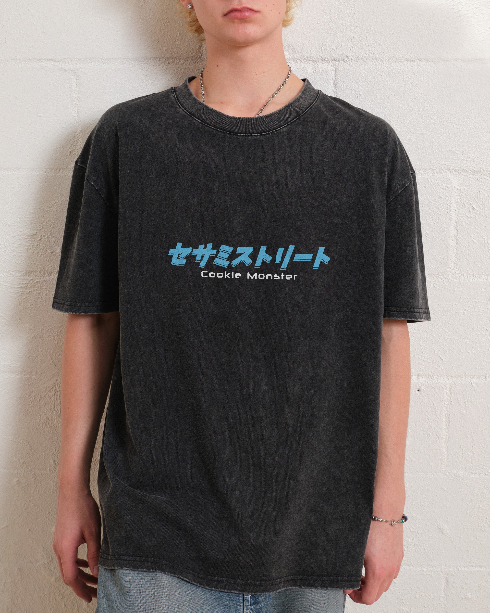 Cookie Kaiju Front and Back Wash Tee