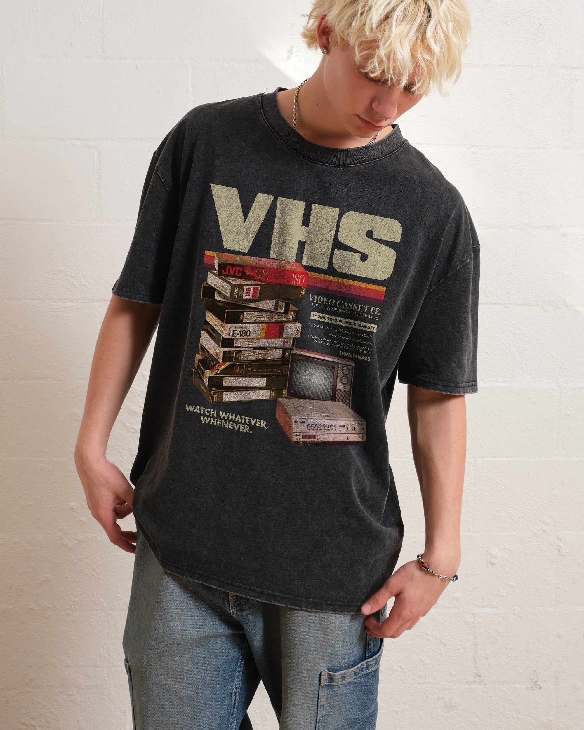 Vintage VHS Tapes Wash Tee