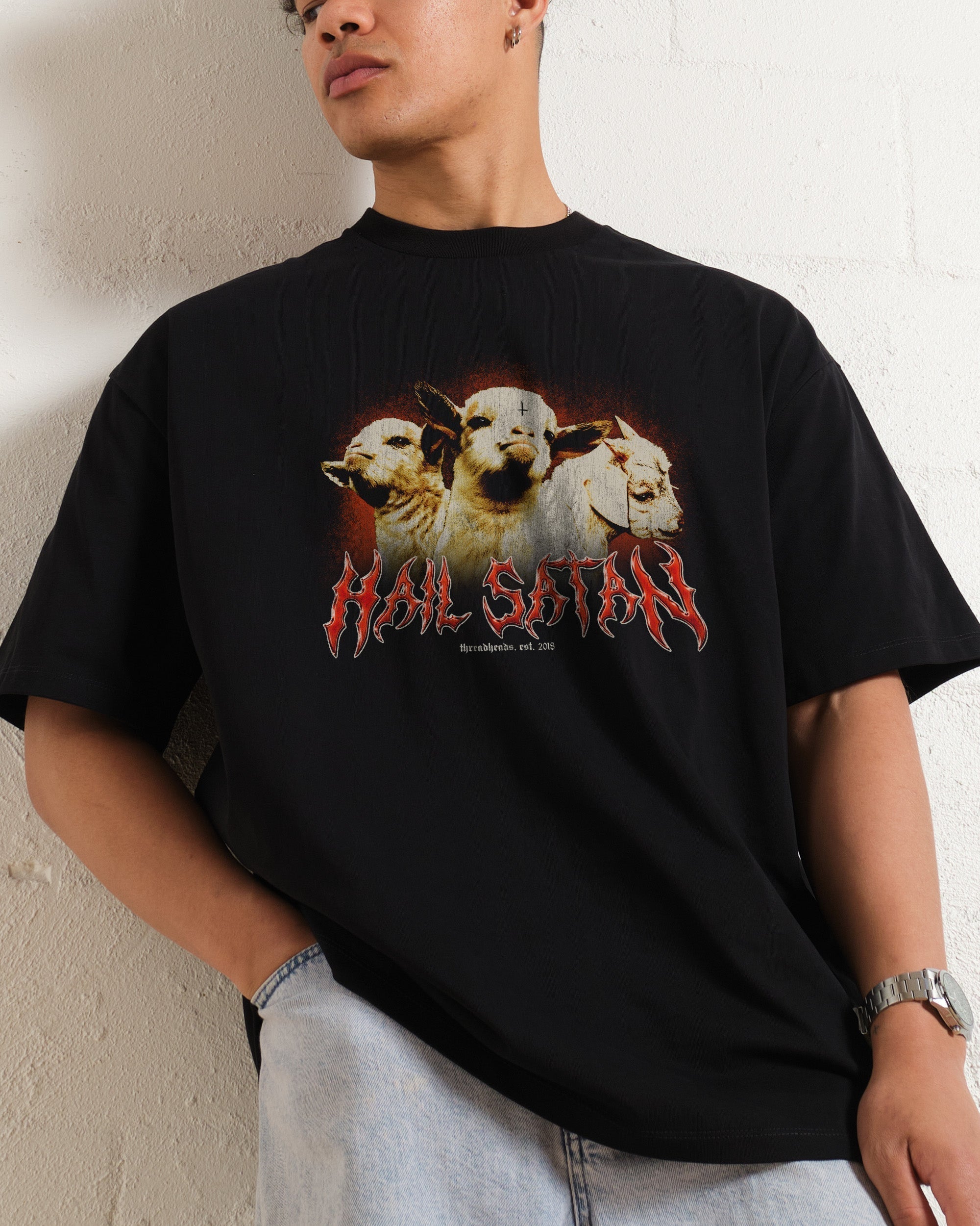 Hail Satan Oversized Tee