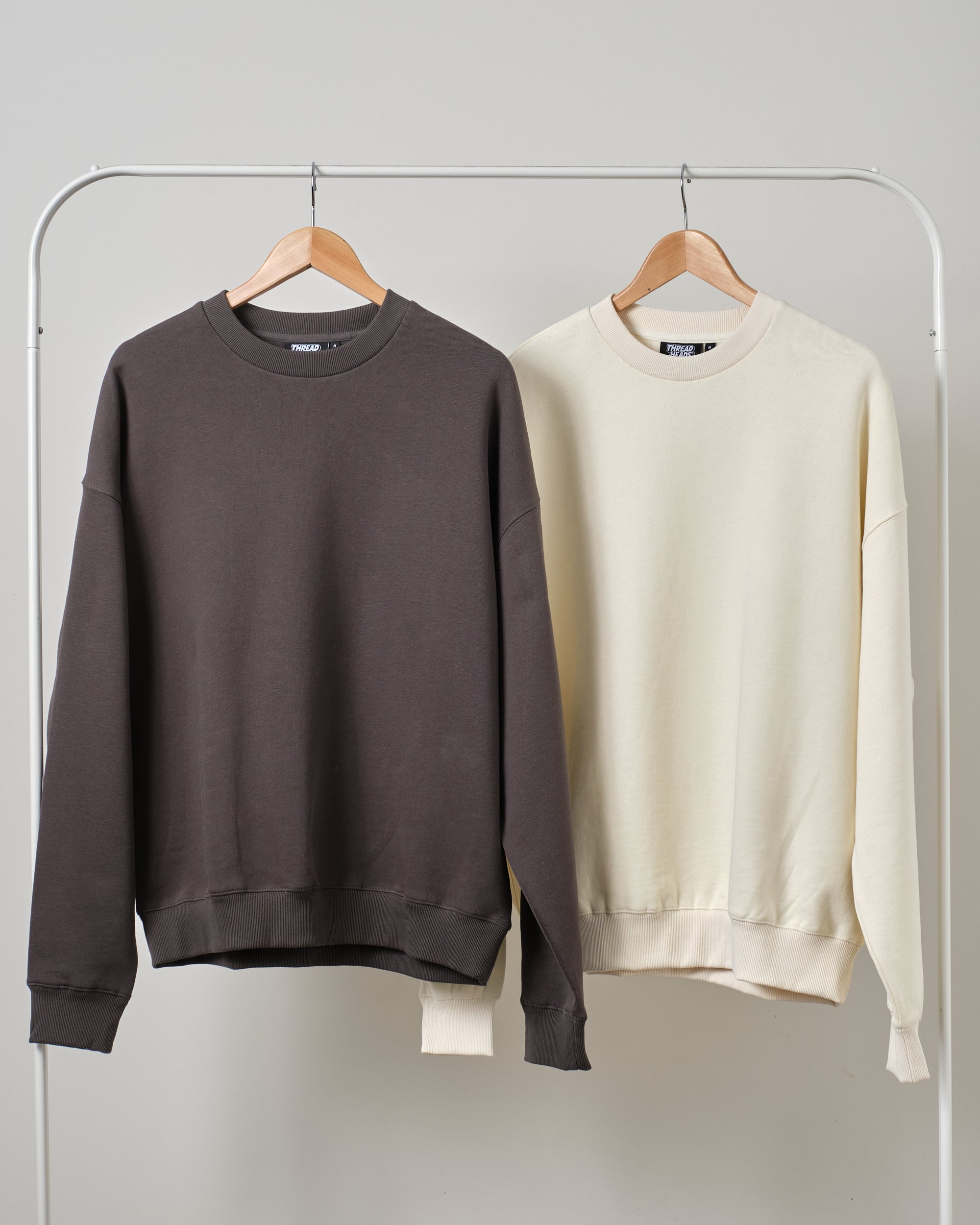 Sweatshirt 2 Pack: Charcoal, Natural