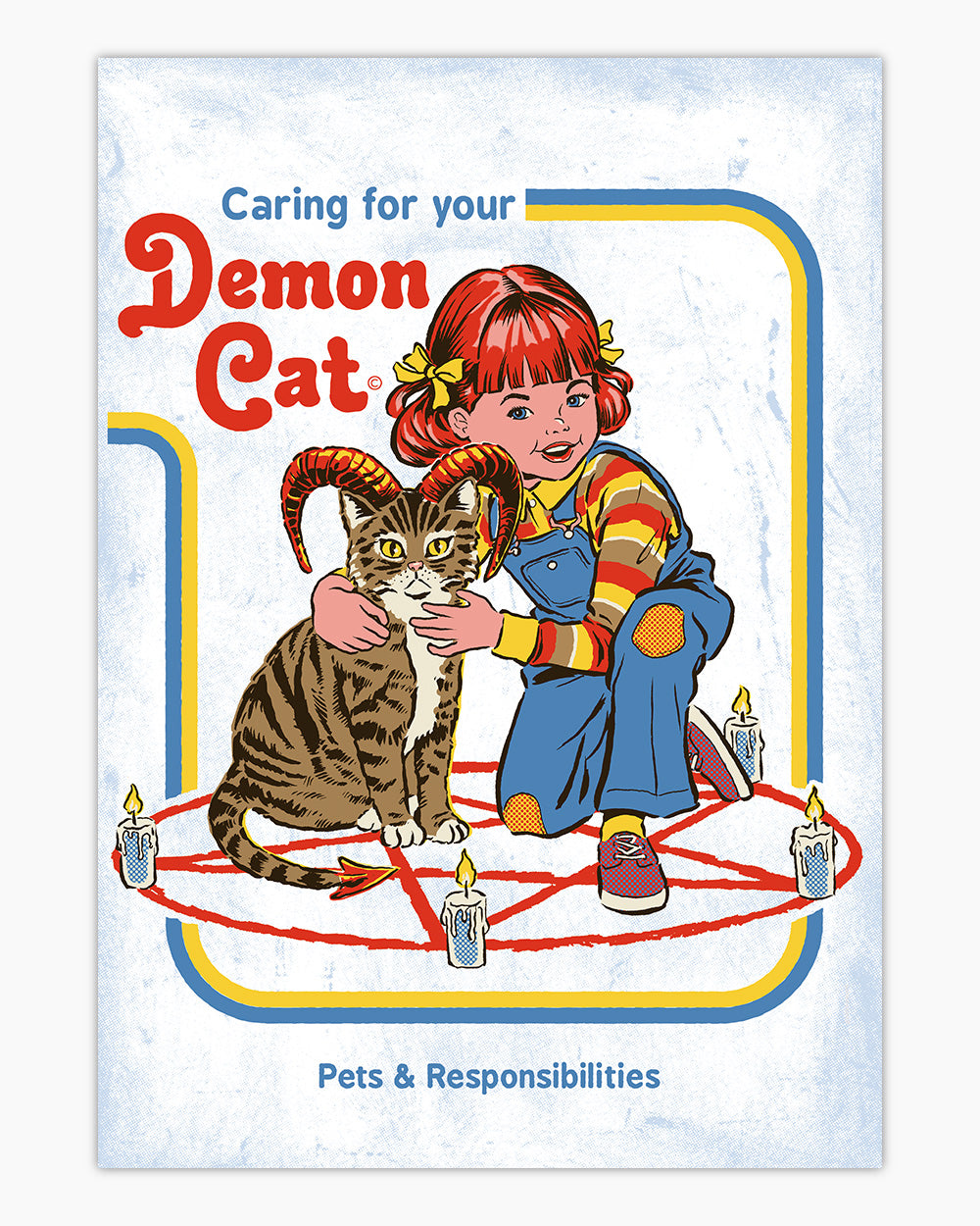 Caring for Your Demon Cat Art Print