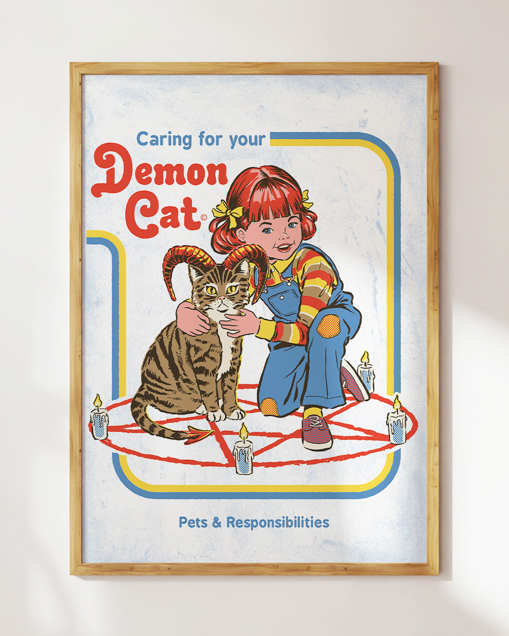 Caring for Your Demon Cat Art Print