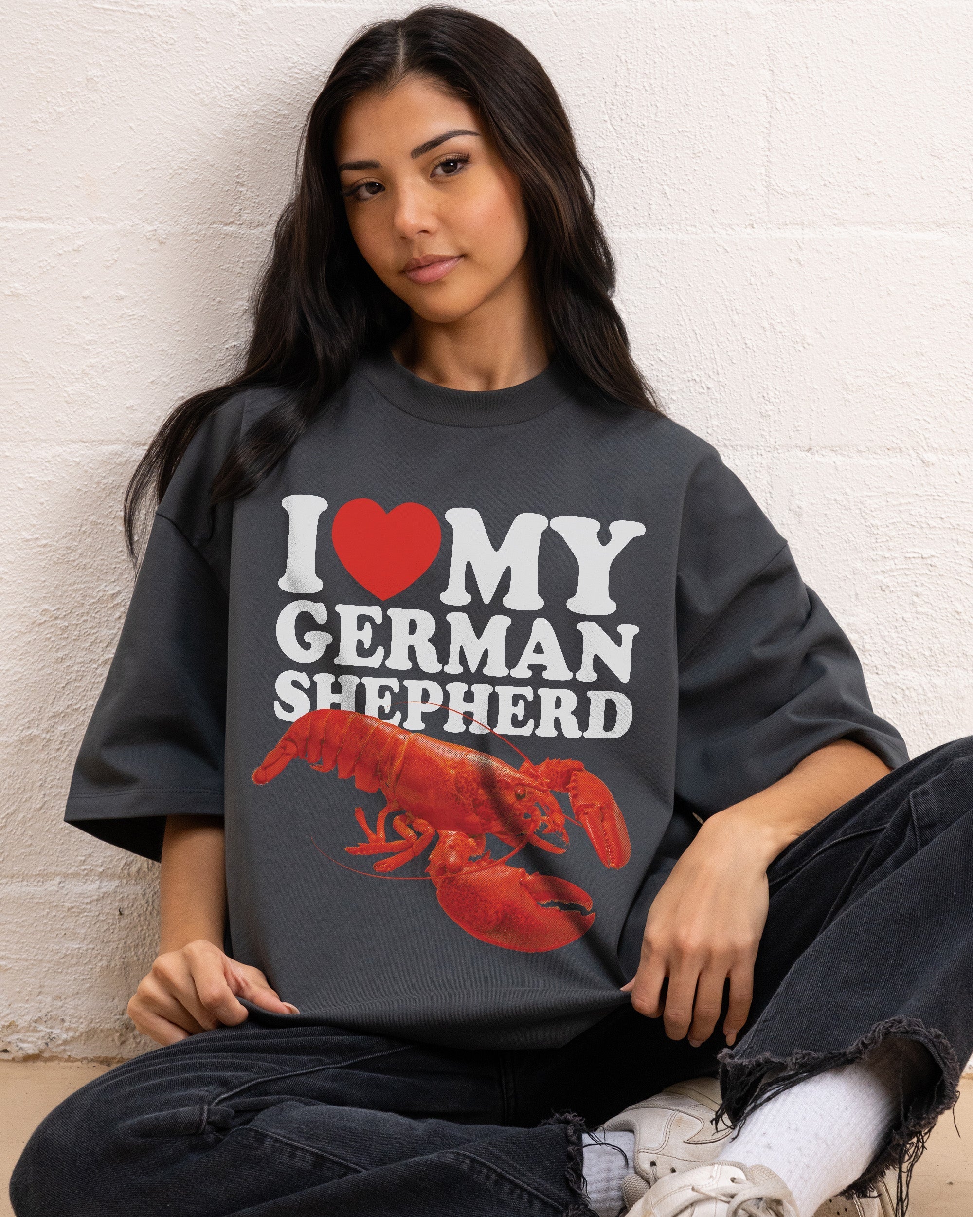 I Love My German Shepherd Oversized Tee