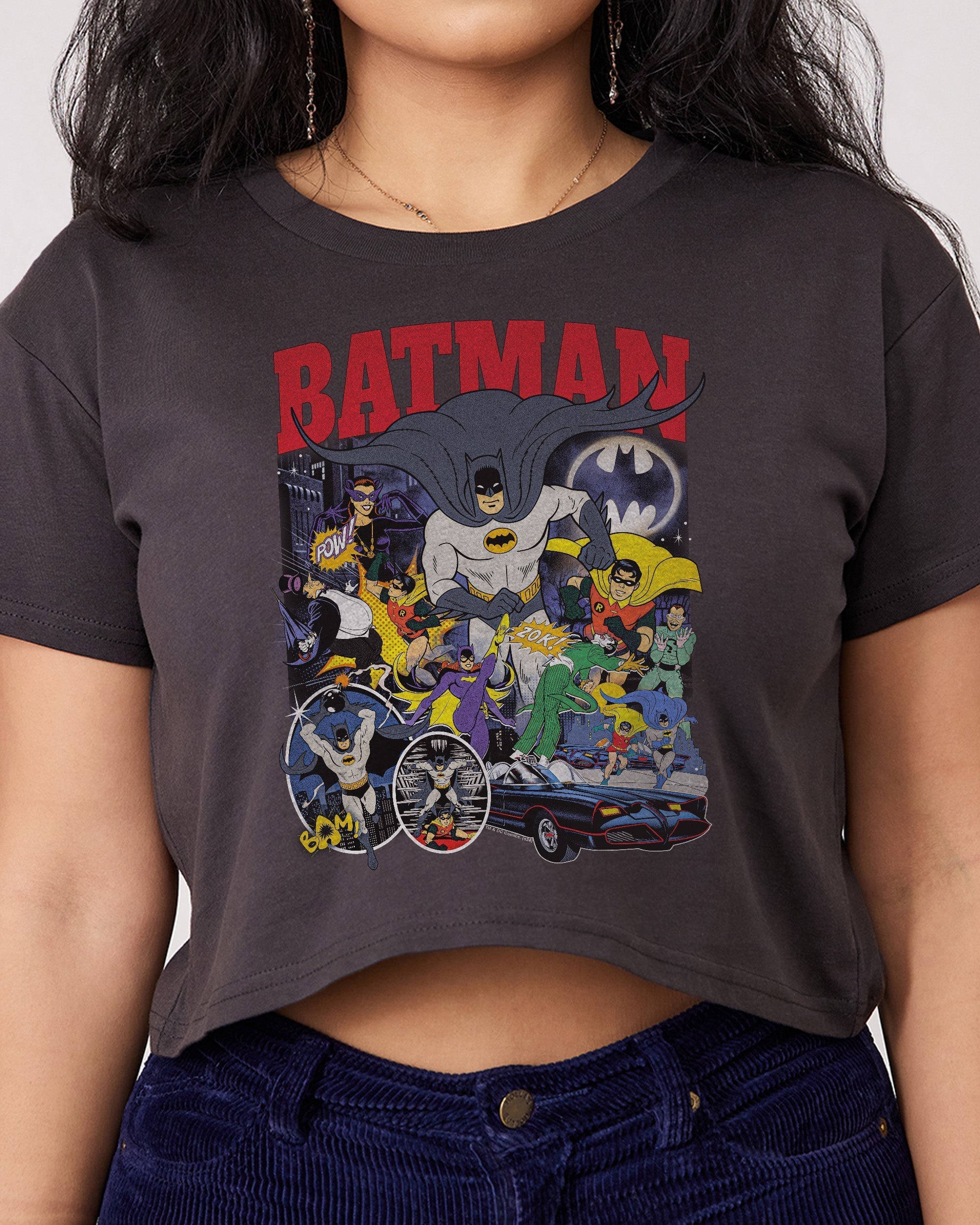 Batman Animated Vintage Crop Tee