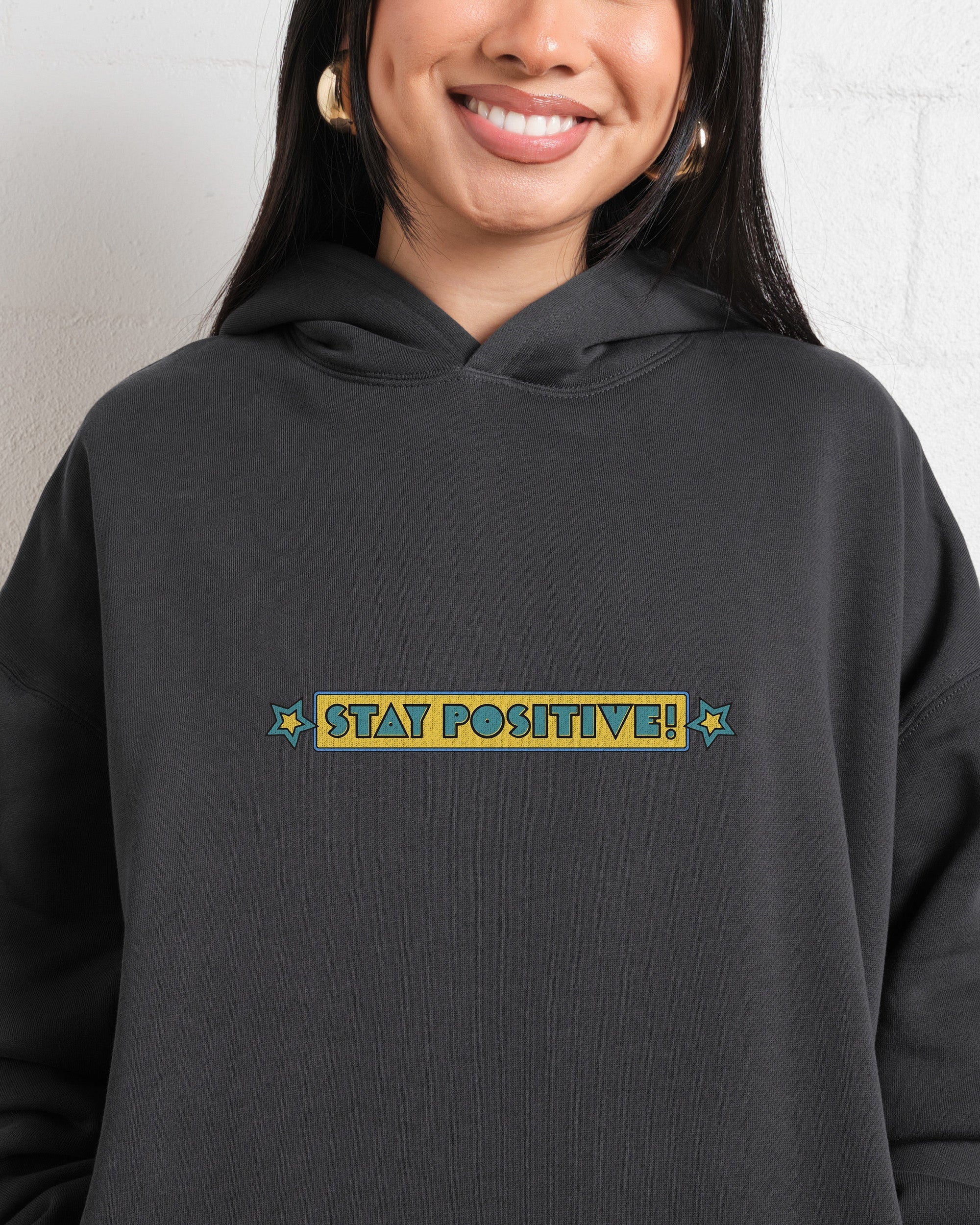 Stay Positive Front and Back Hoodie