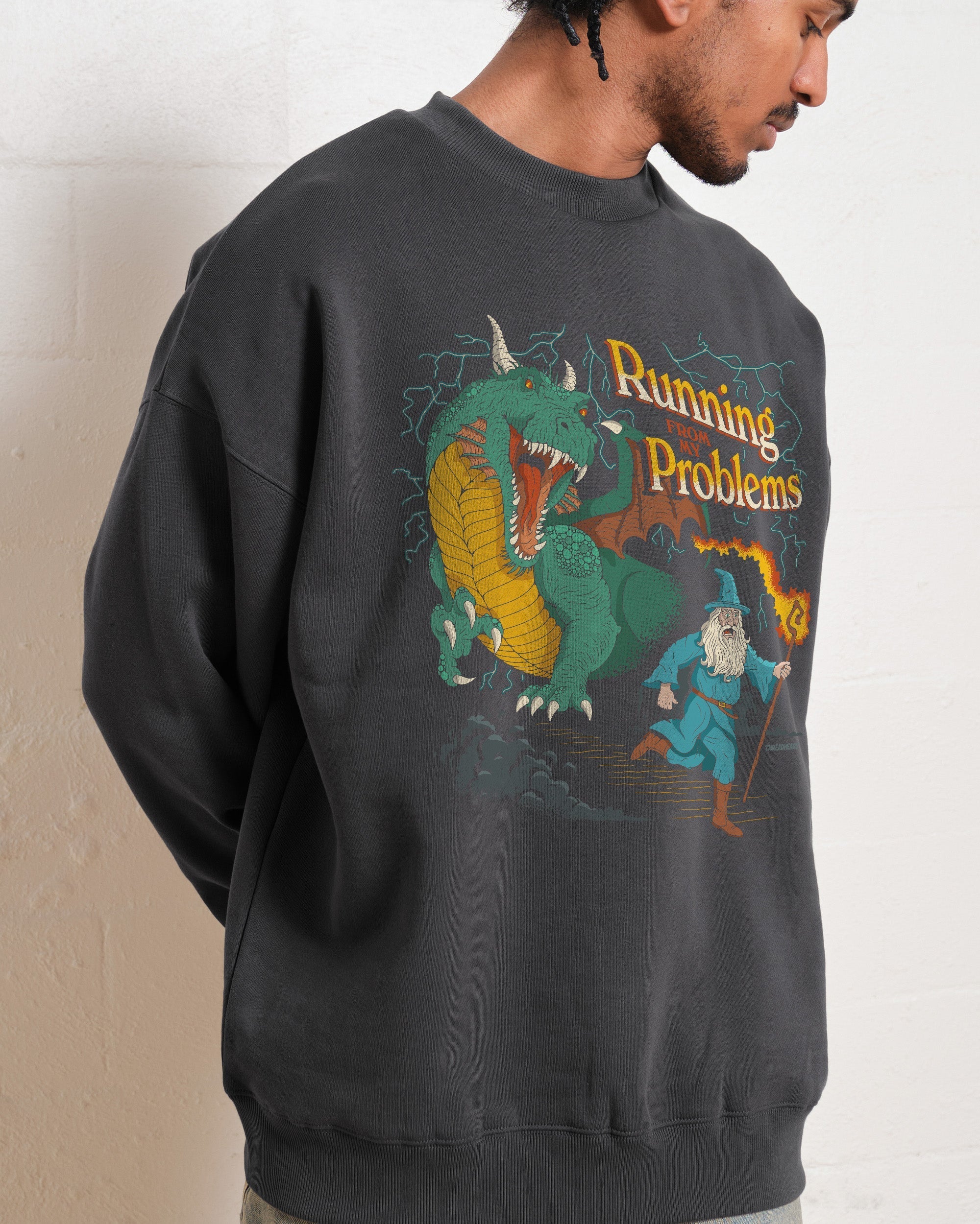 Running From My Problems Dragon  Sweatshirt