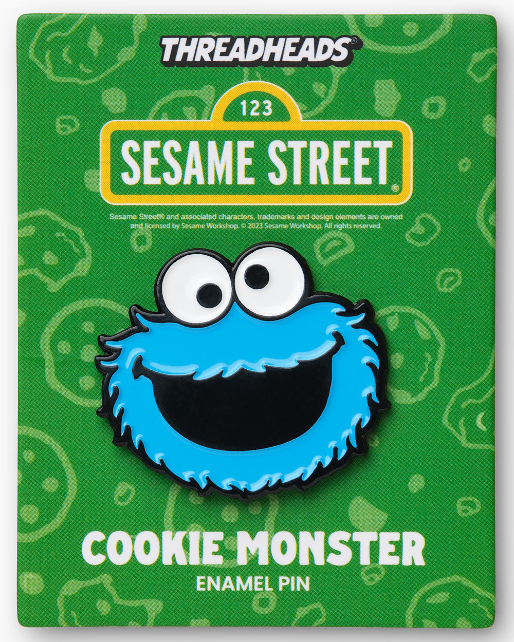 Cookie Monster Face Enamel Pin