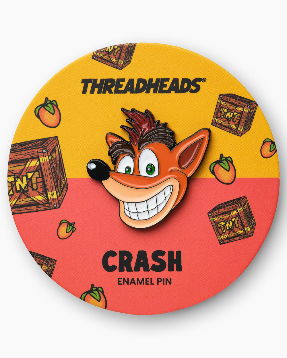 Crash Face Enamel Pin