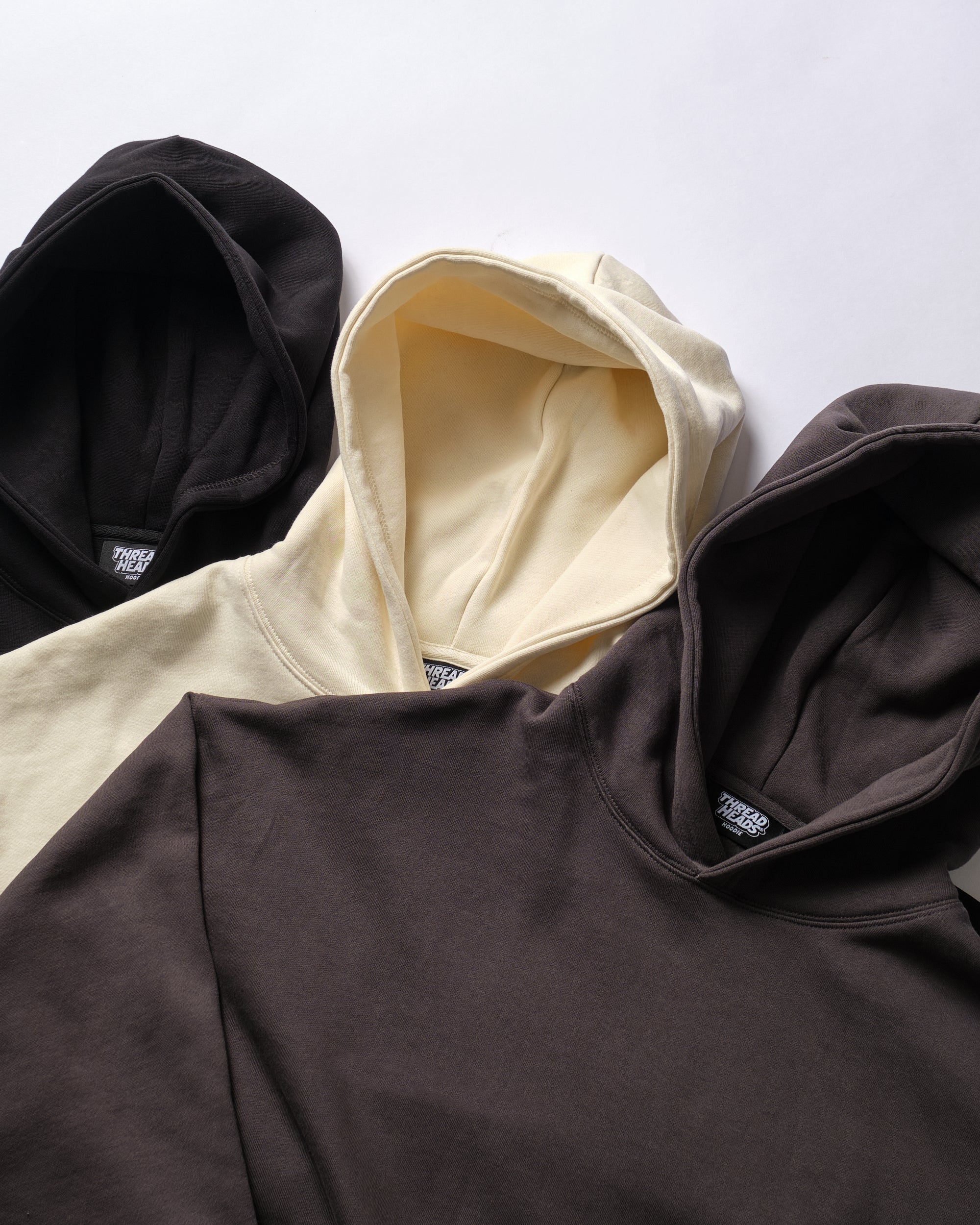 Hoodie 3 Pack: Black, Charcoal, Natural