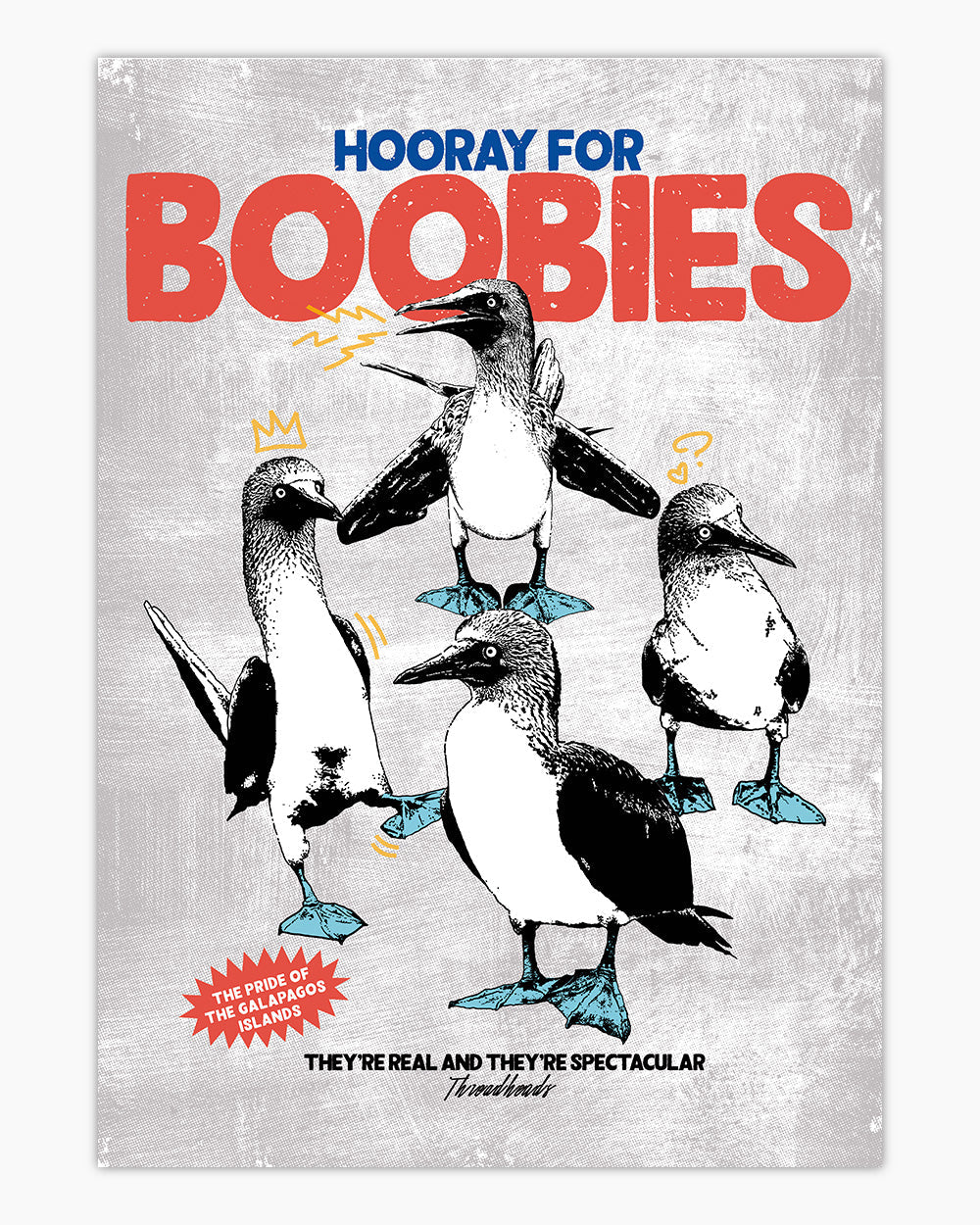 Hooray for Boobies Art Print