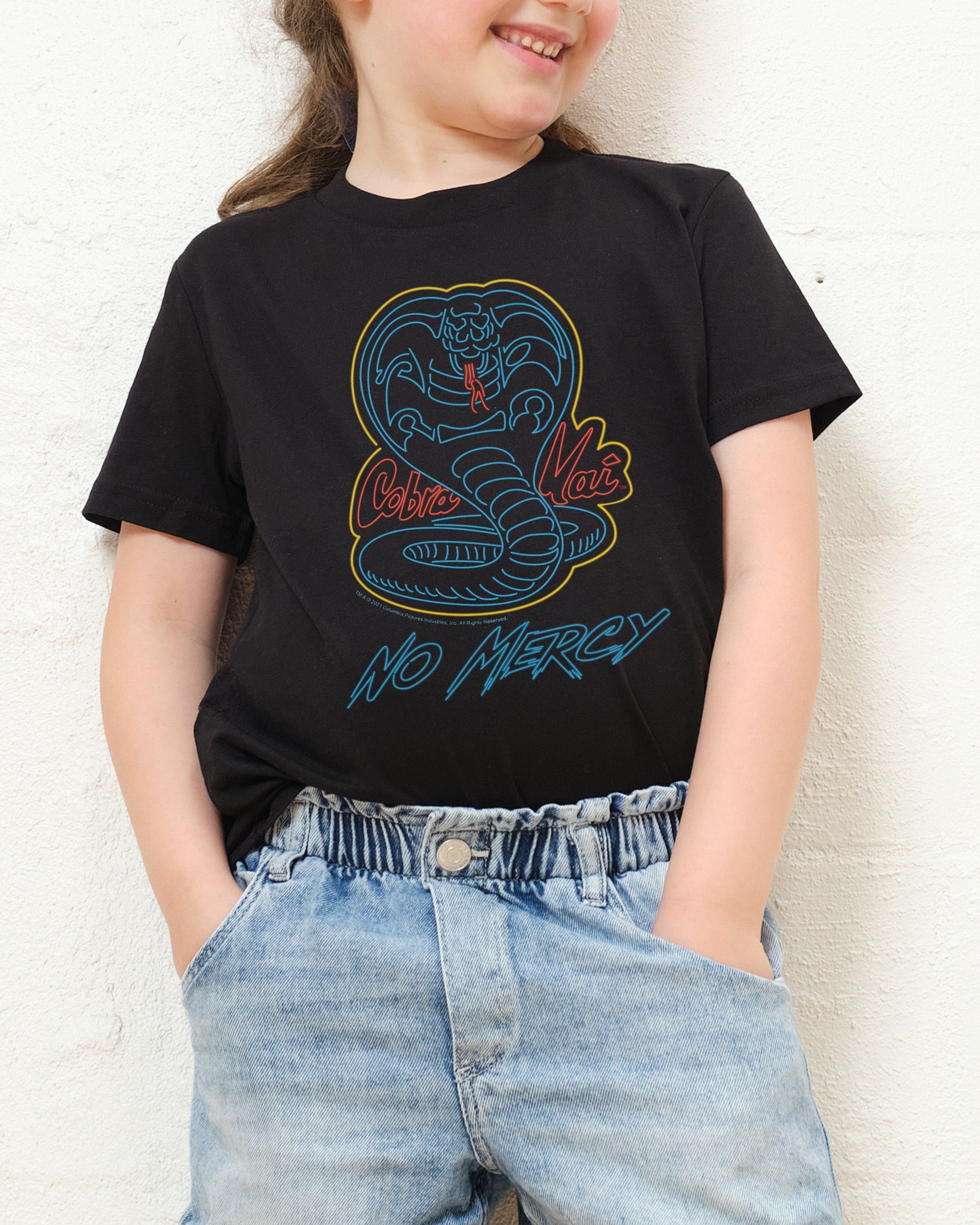 Cobra Kai No Mercy Neon Kids T-Shirt