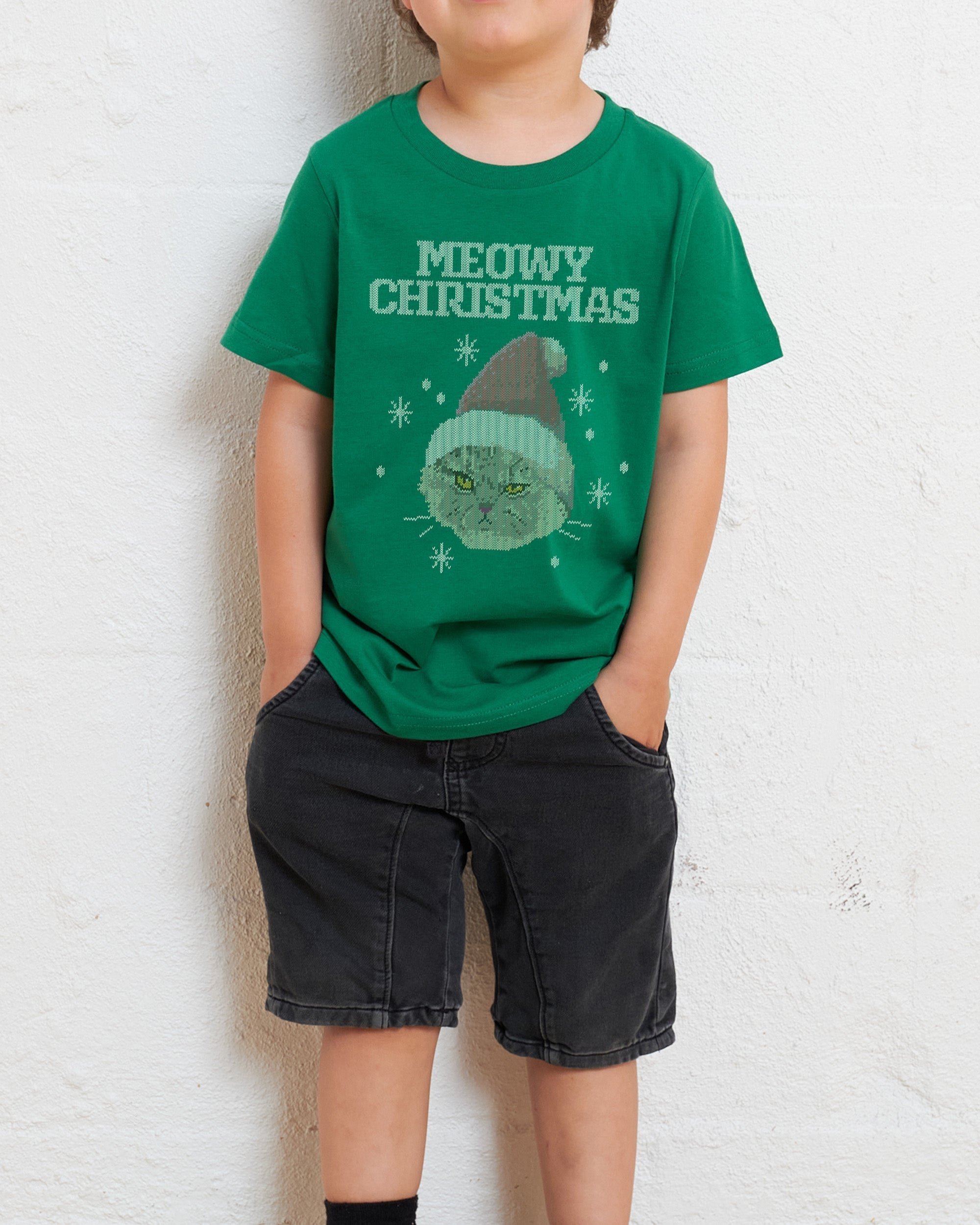 Meowy Christmas Kids T-Shirt