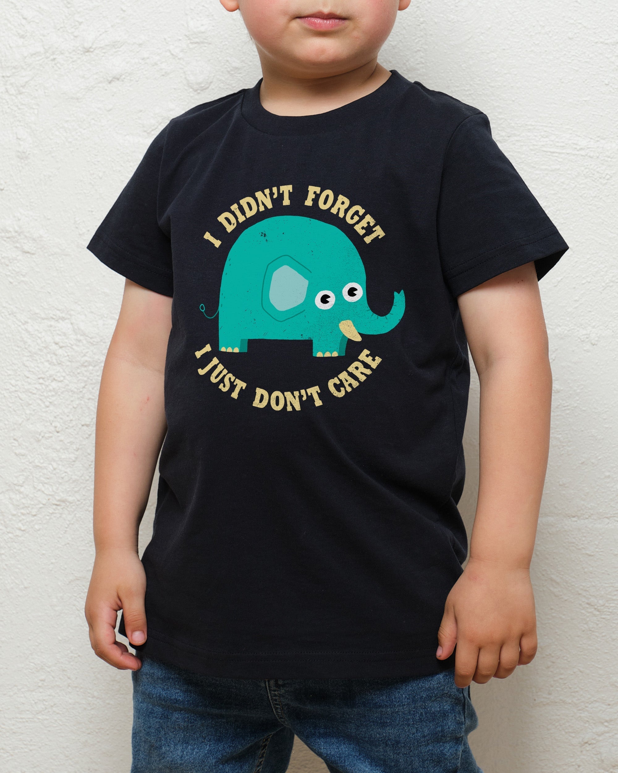 An Elephant Never Cares Kids T-Shirt