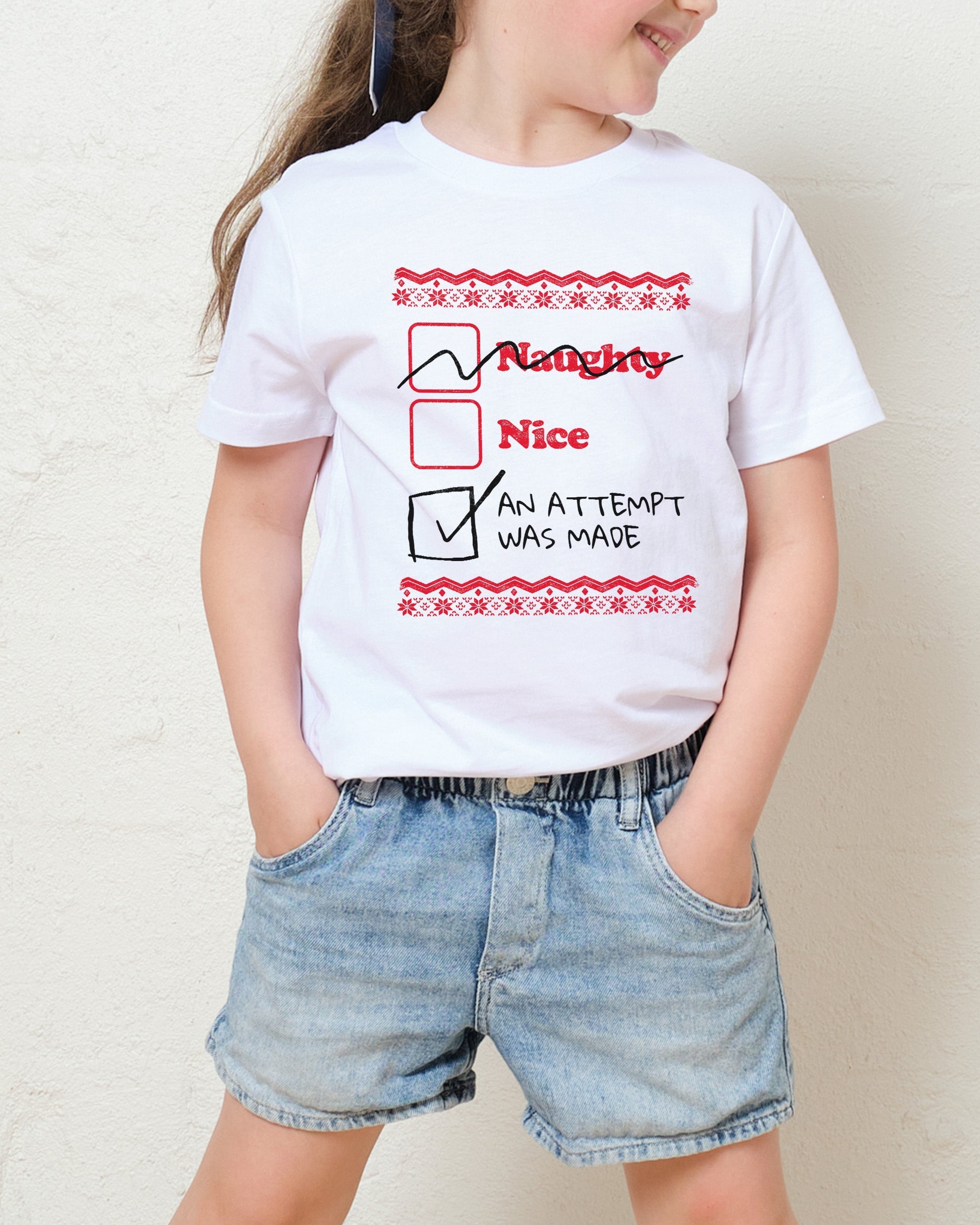 Naughty Nice an Attempt was Made Kids T-Shirt