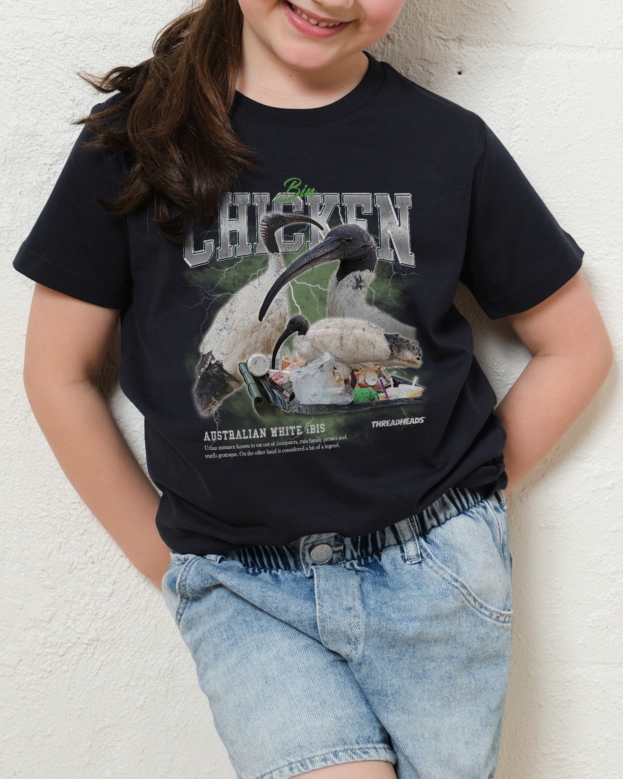 Vintage Bin Chicken Kids T-Shirt