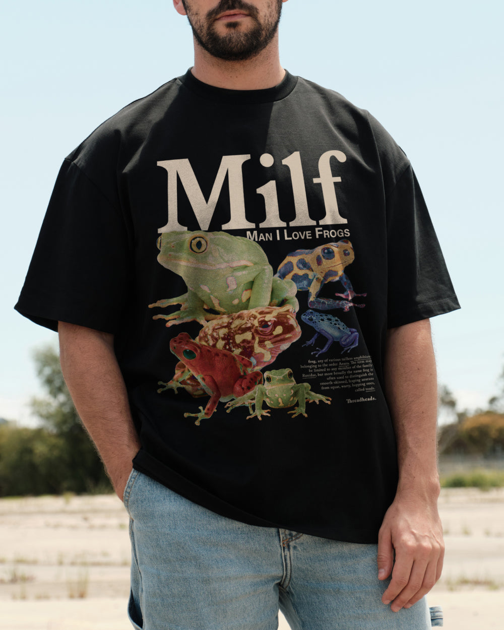 Man I Love Frogs Oversized Tee