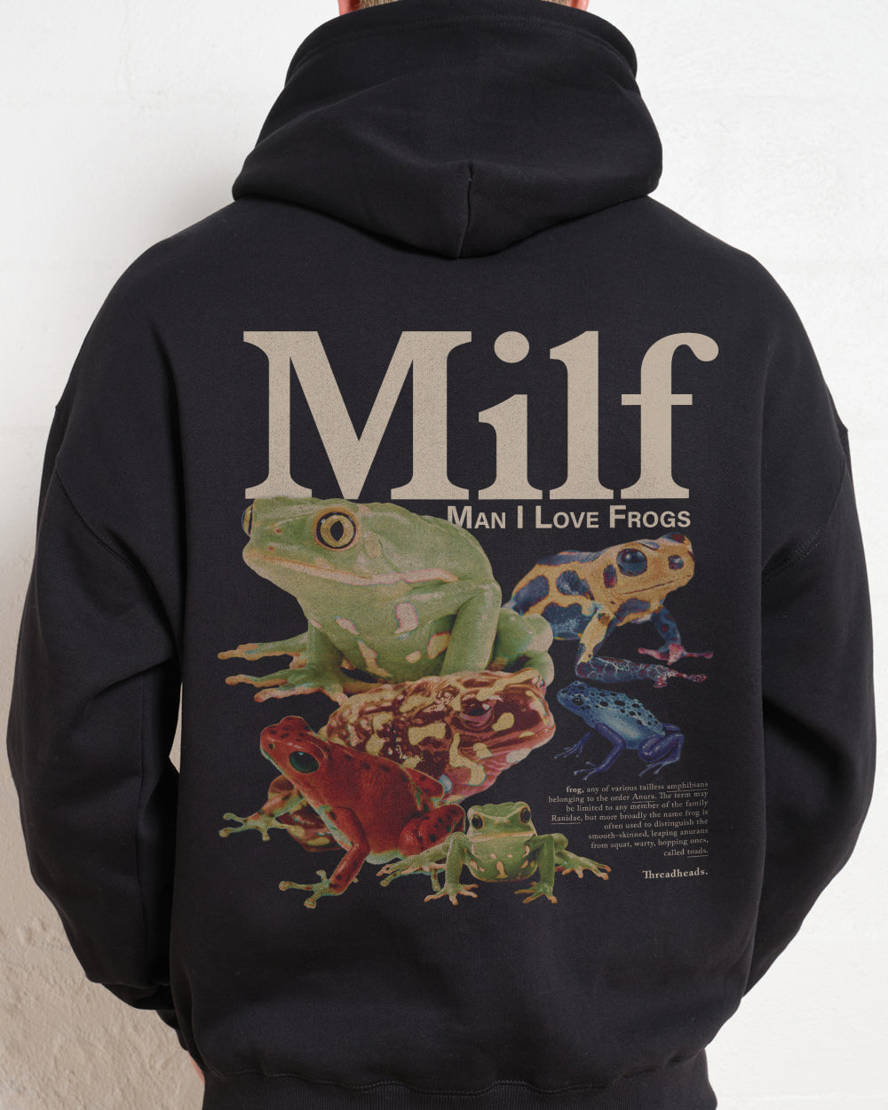 Man I Love Frogs Front and Back Hoodie