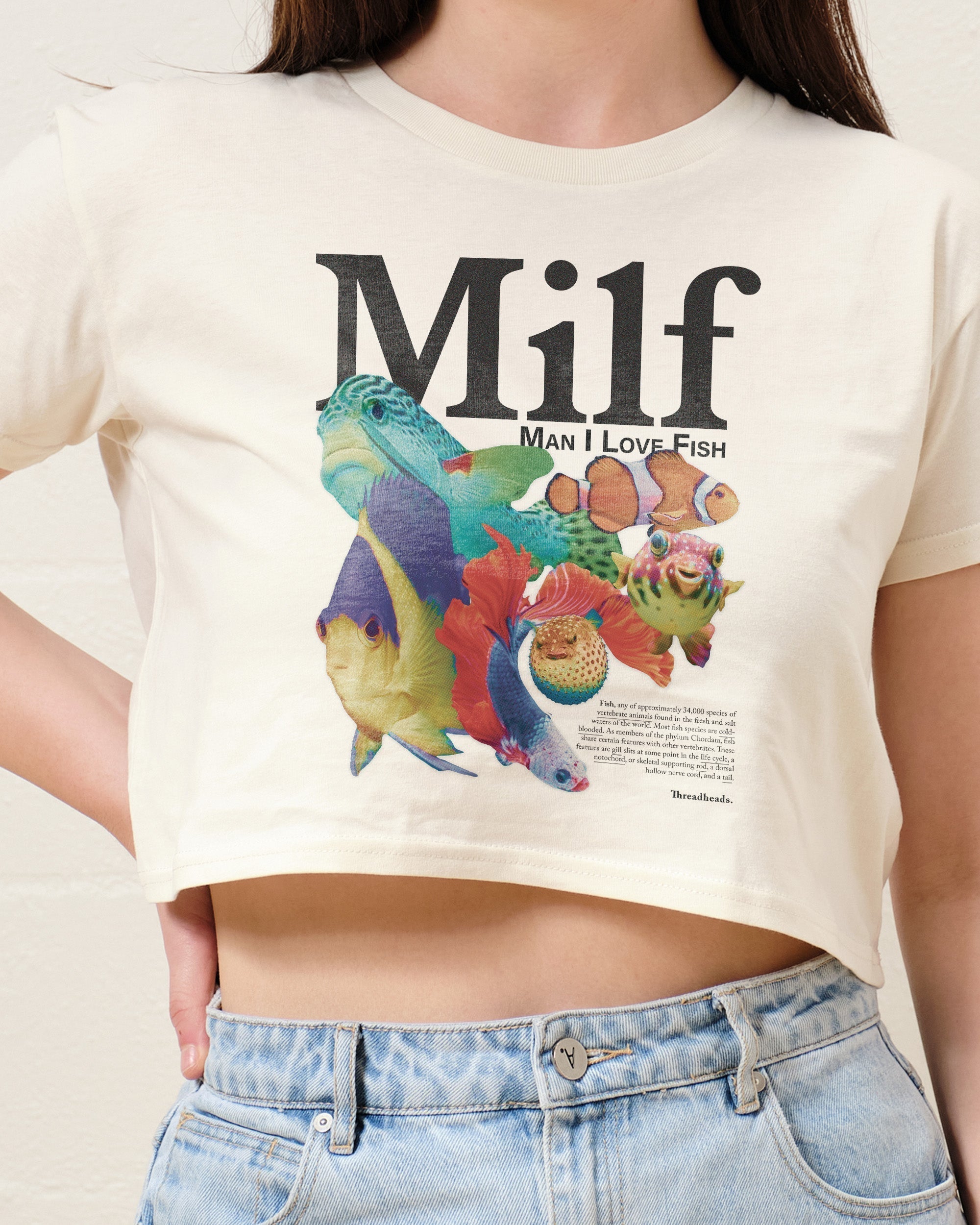 Man I Love Fish Crop Tee