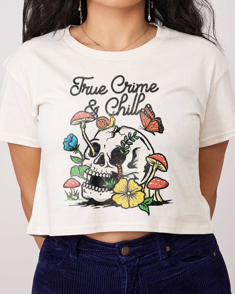 True Crime and Chill Crop Tee