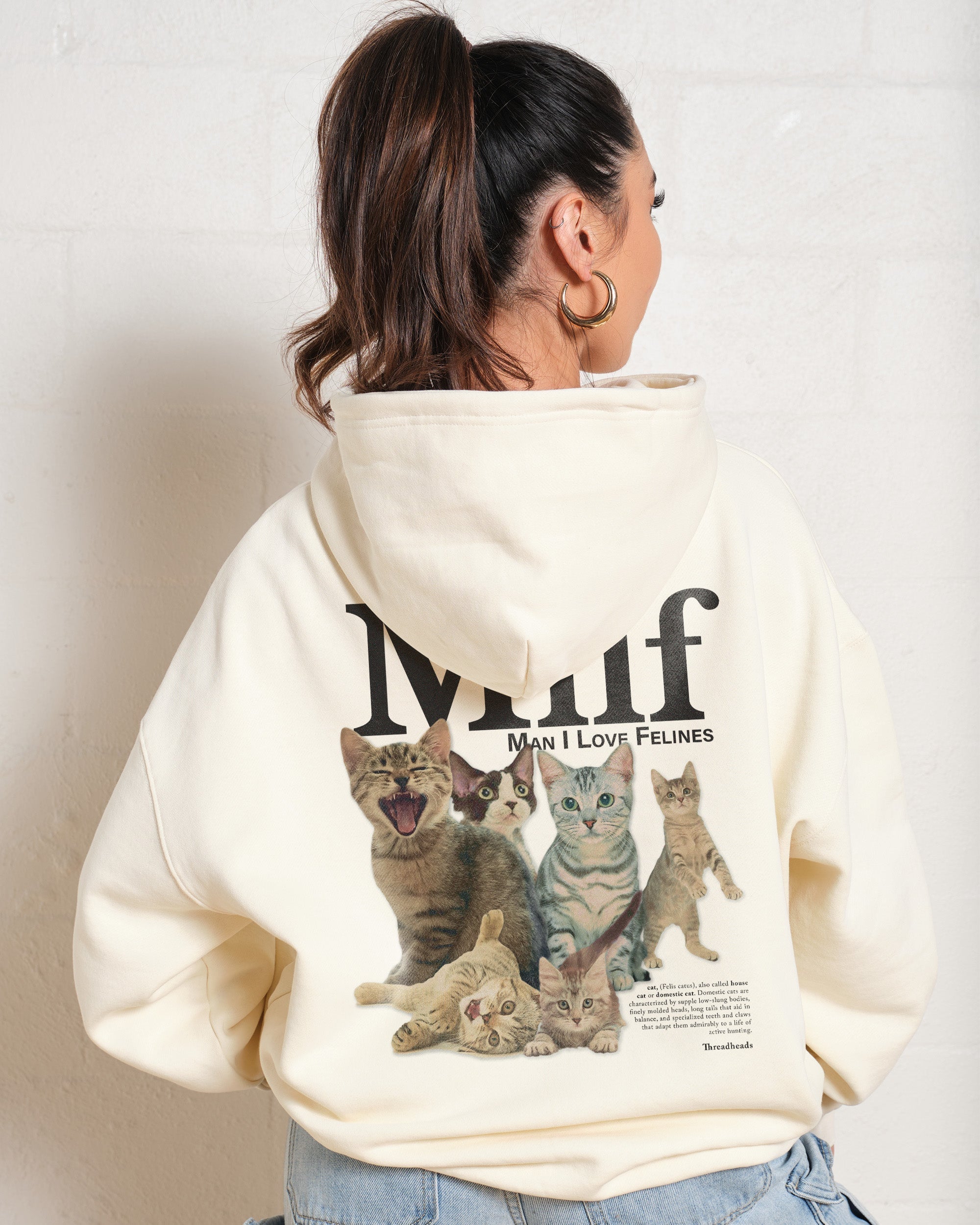 Man I Love Felines Front and Back Hoodie