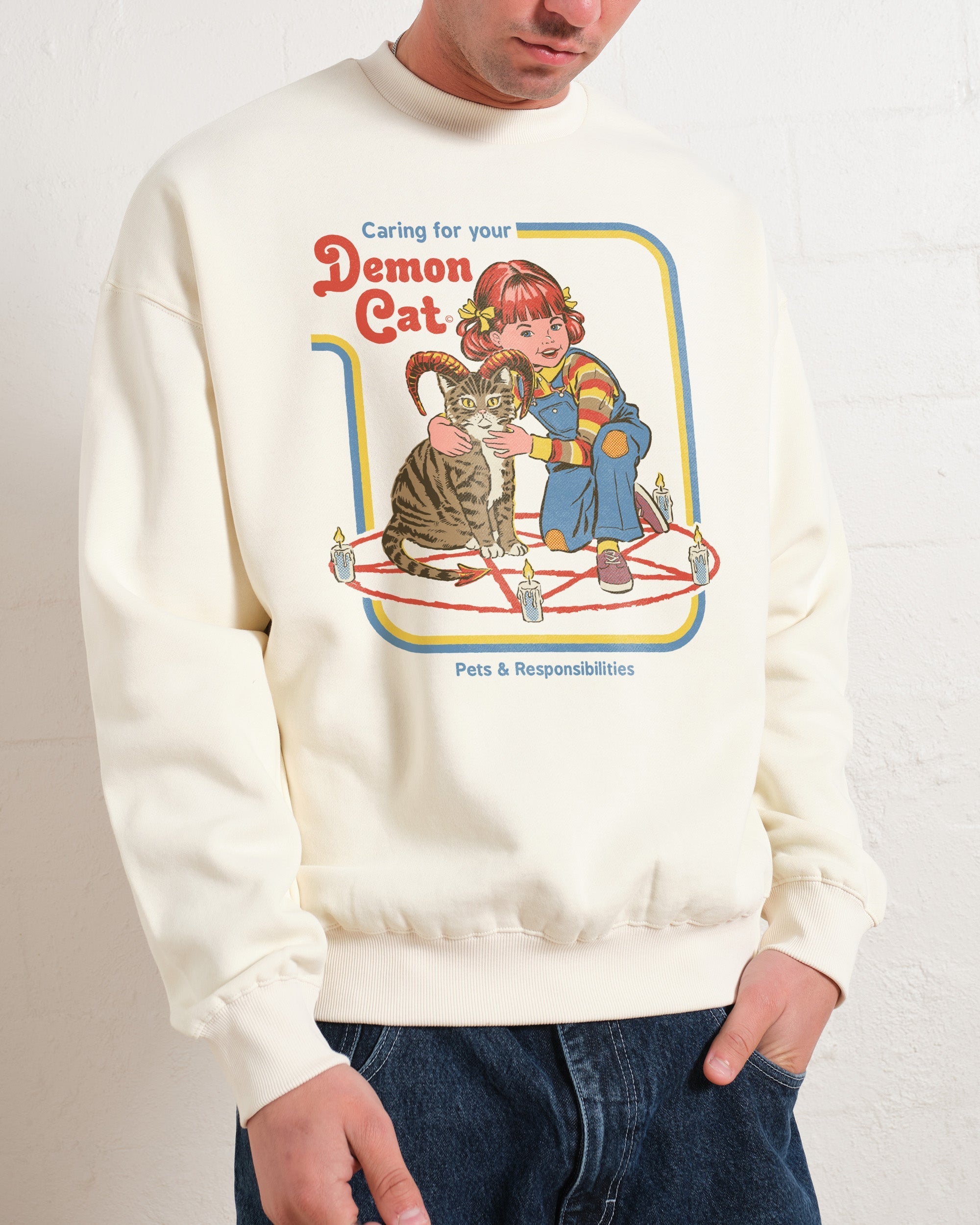 Caring for Your Demon Cat Sweatshirt