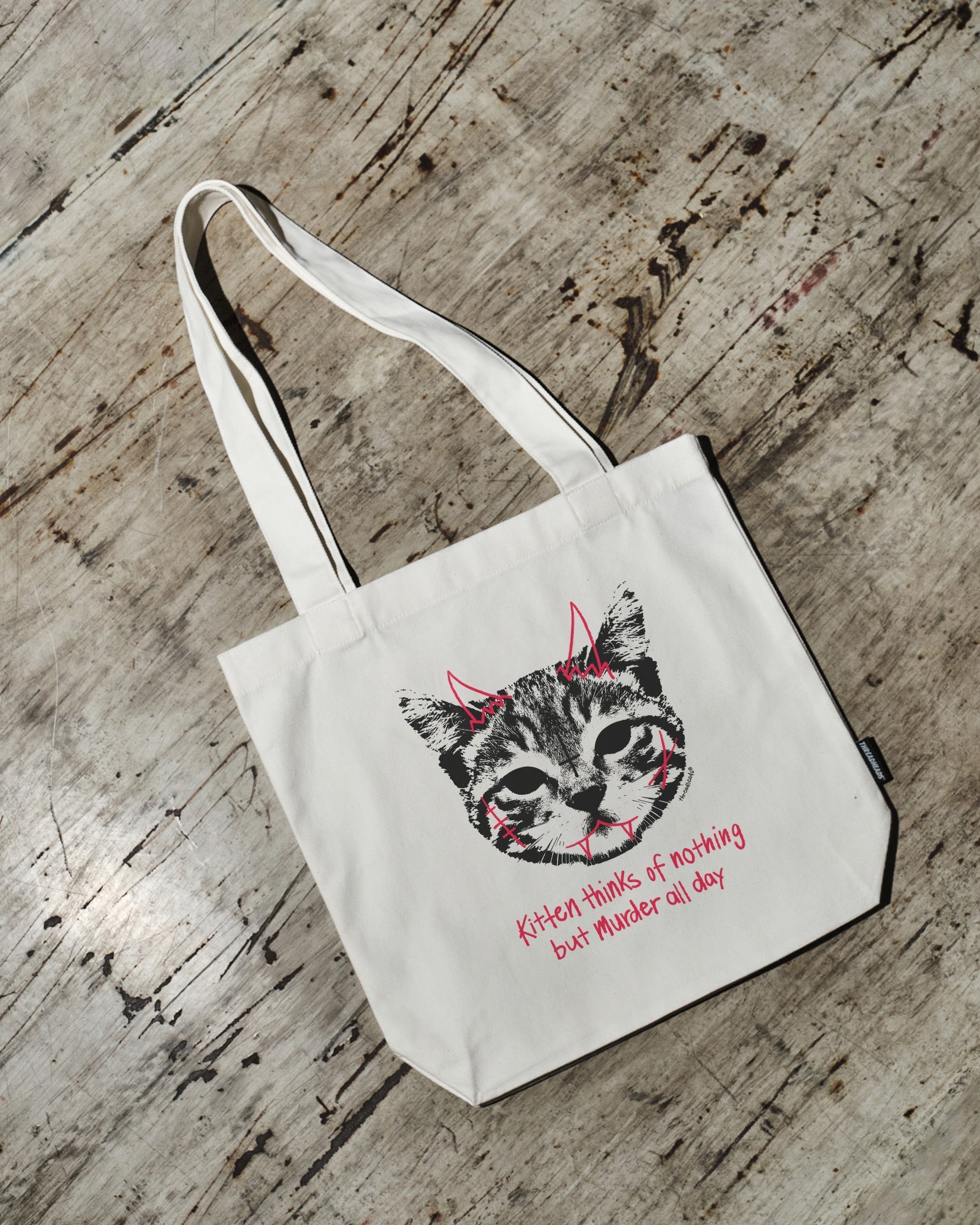 Demon Kitten Tote Bag