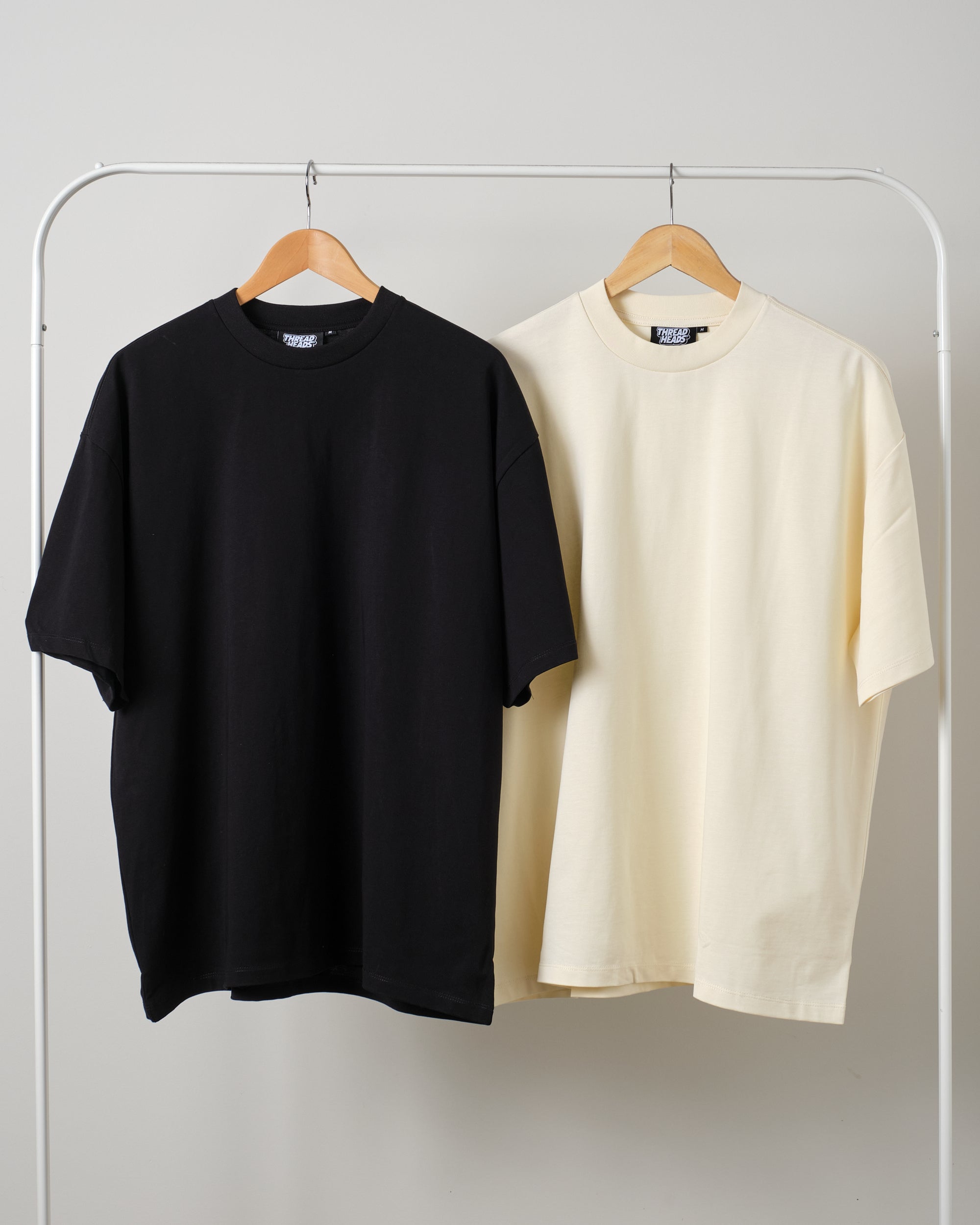 Oversized Tee 2 Pack: Black, Natural