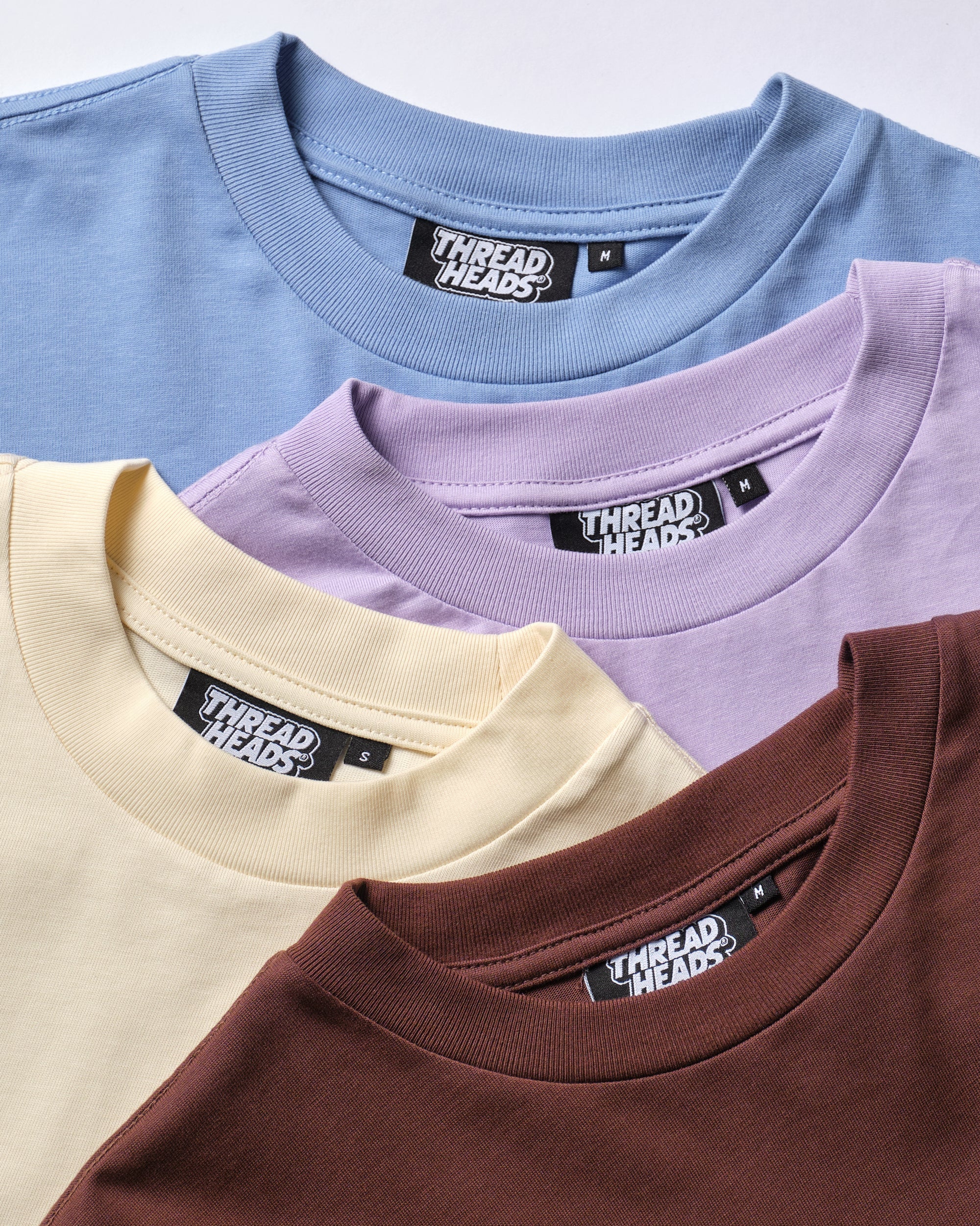 Oversized Tee 4 Pack: Powder Blue, Lilac, Natural, Brown