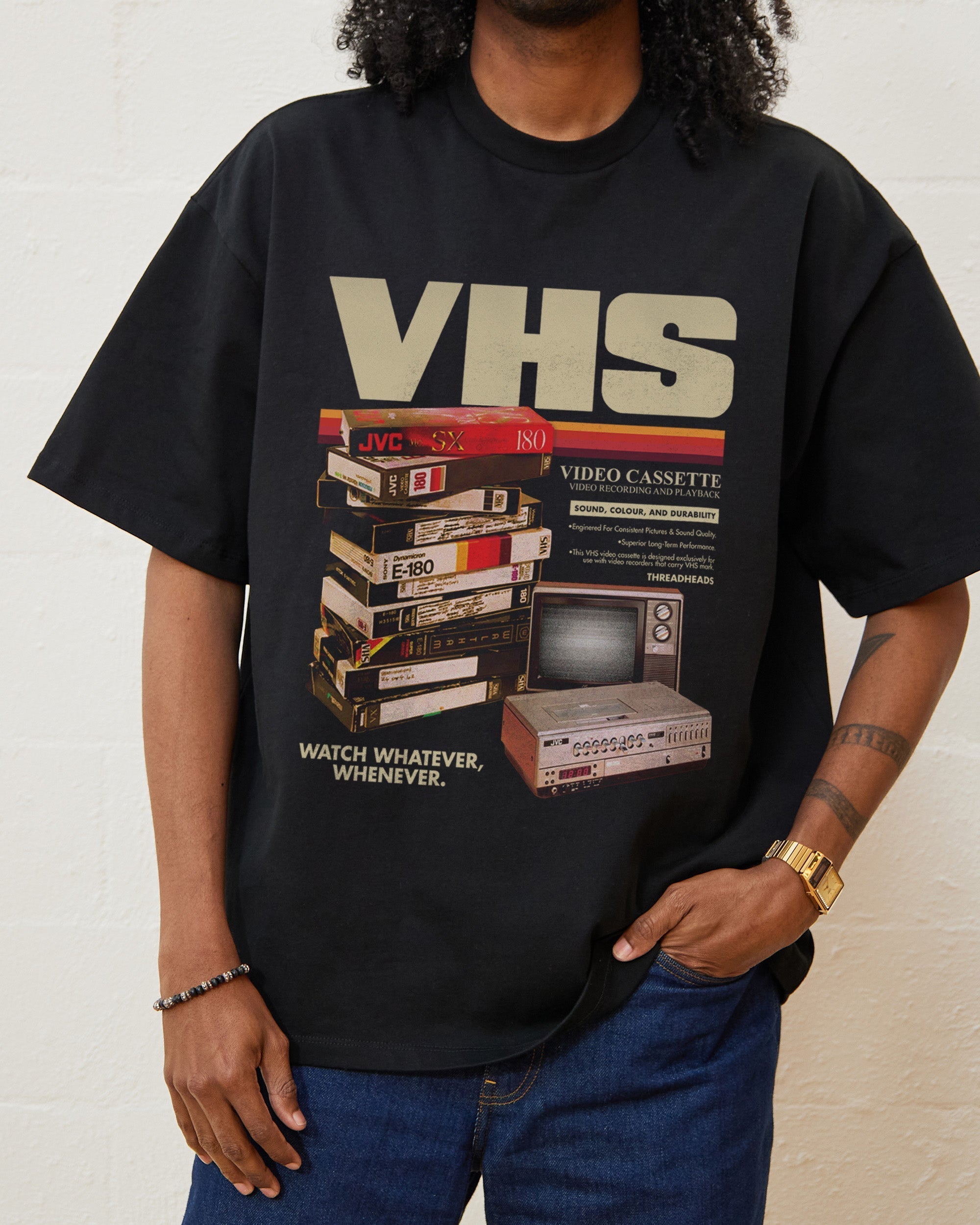 Vintage VHS Tapes Oversized Tee