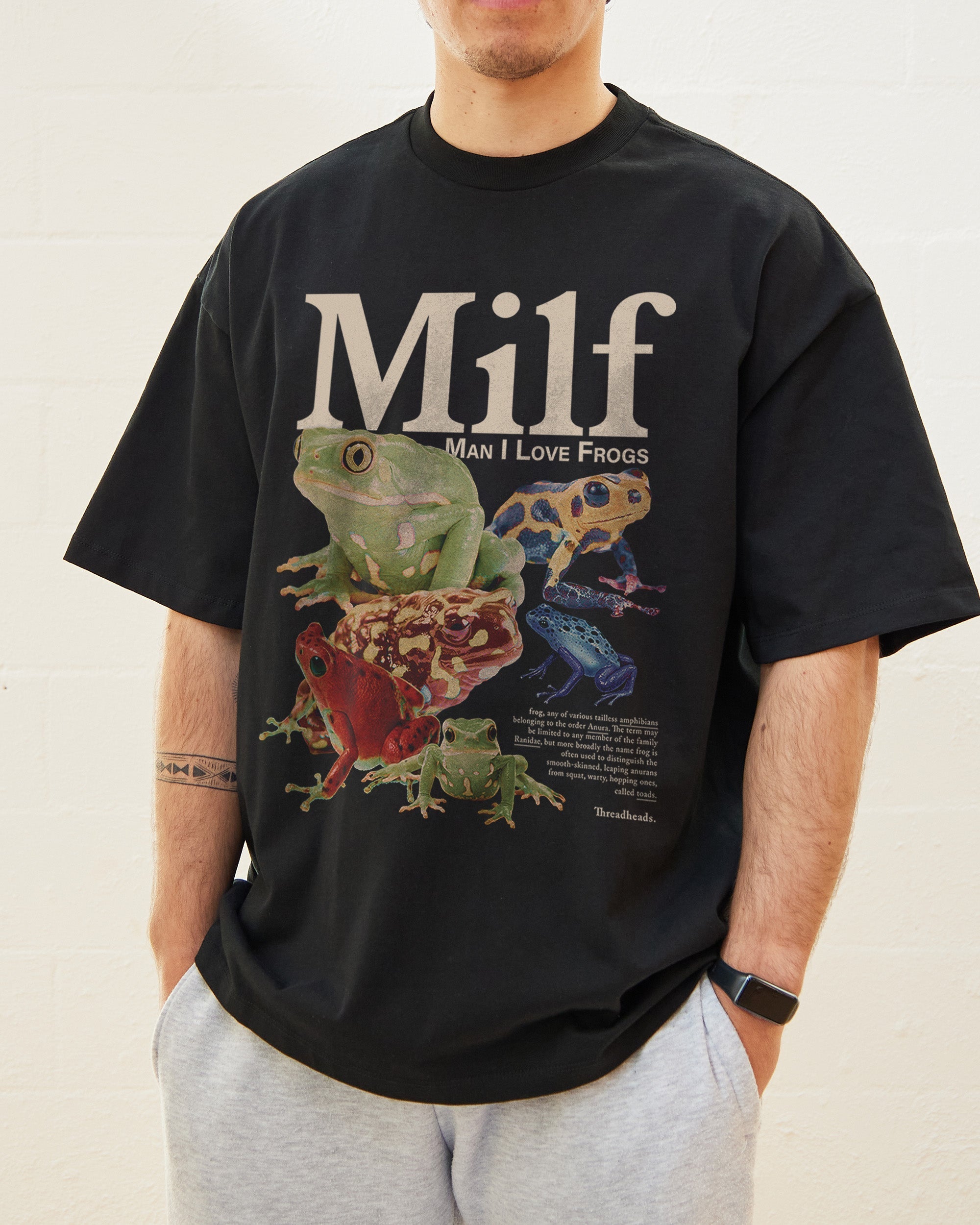 Man I Love Frogs Oversized Tee