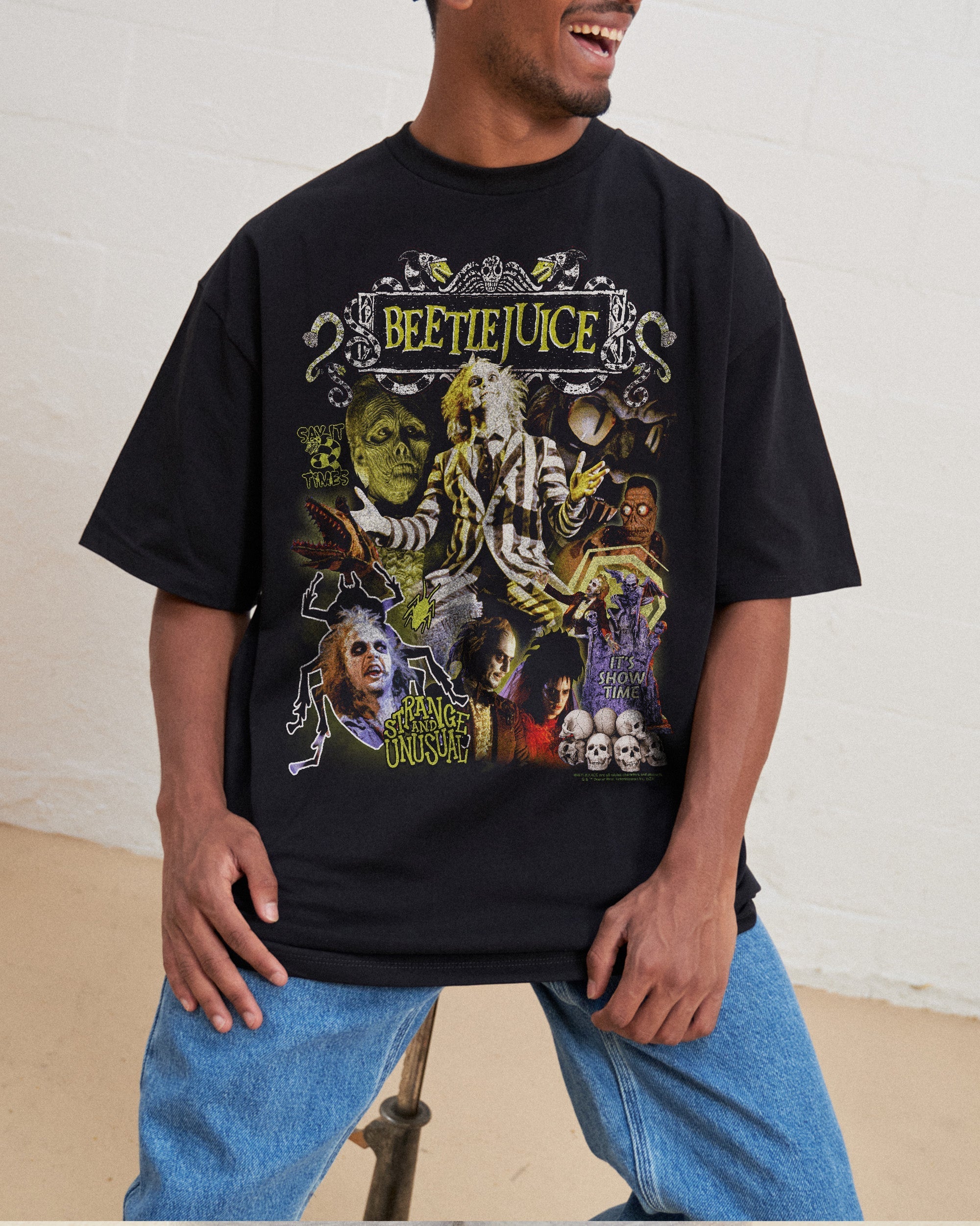 Beetlejuice Vintage Oversized Tee