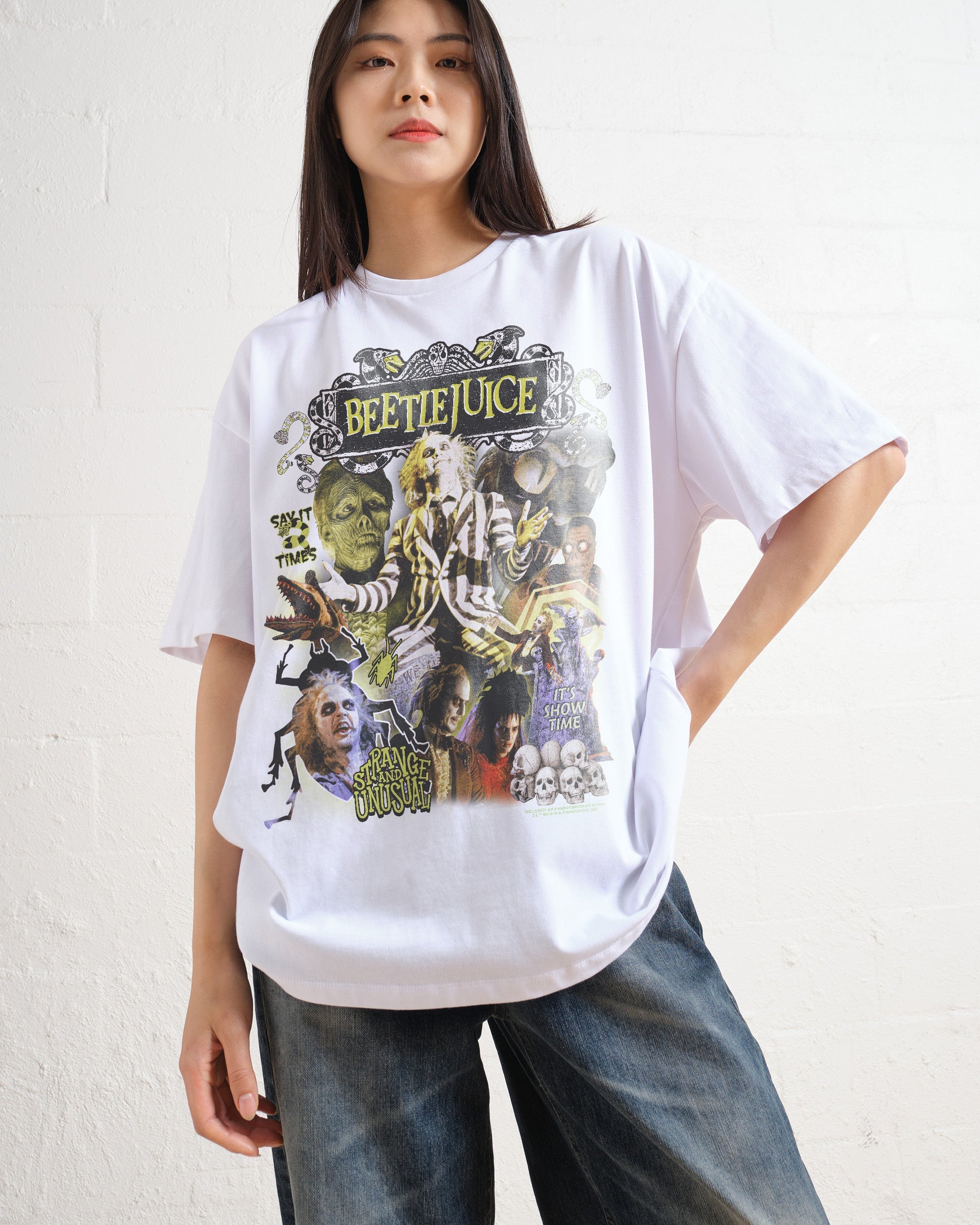 Beetlejuice Vintage Oversized Tee