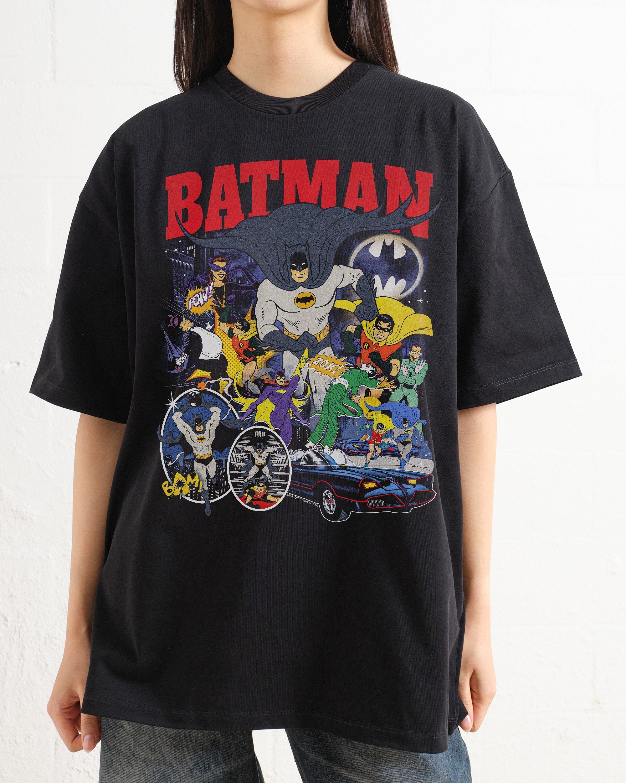 Batman Animated Vintage Oversized Tee