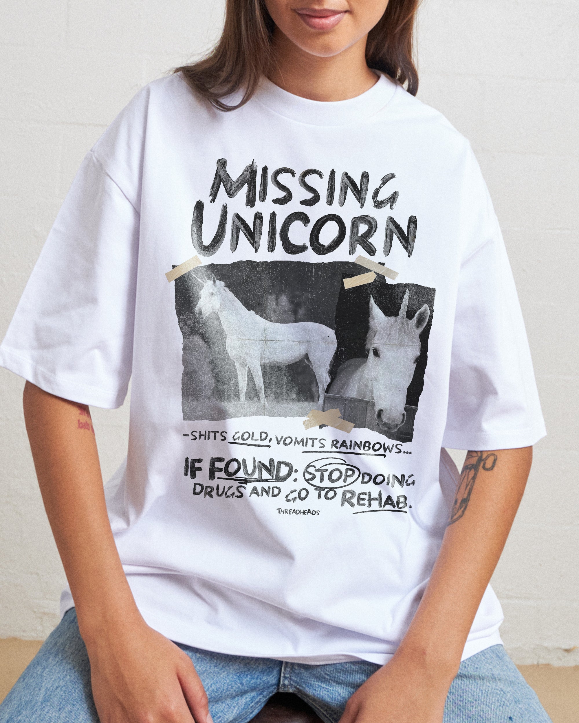 Missing Unicorn Oversized Tee