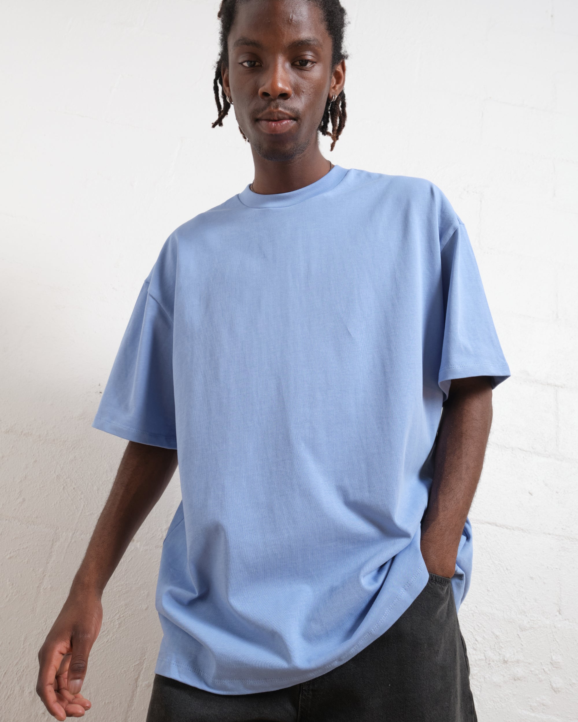 Oversized Tee 4 Pack: Charcoal, Black, Powder Blue, White