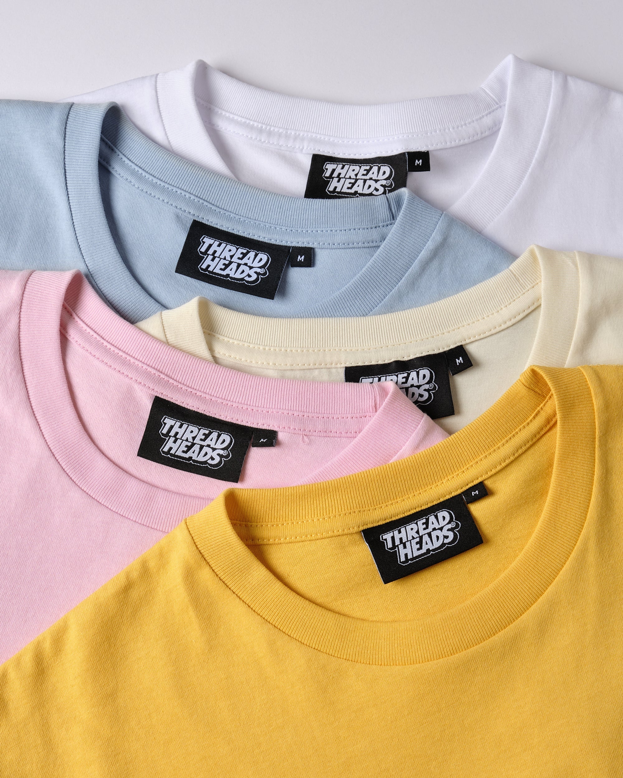 Classic Tee 5-Pack: Yellow, Pink, Natural, Pale Blue, White