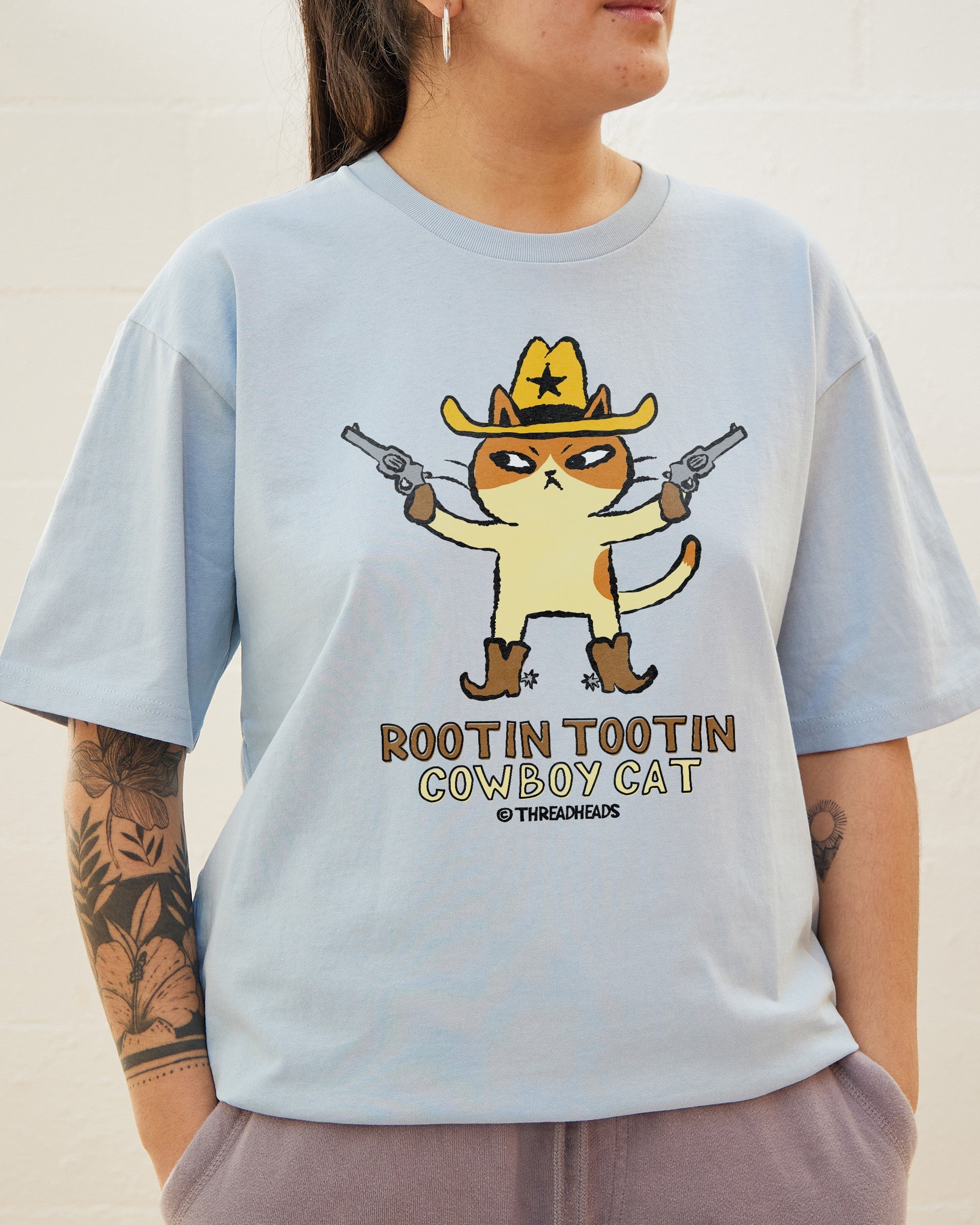 Rootin Tootin Cowboy Cat T-Shirt