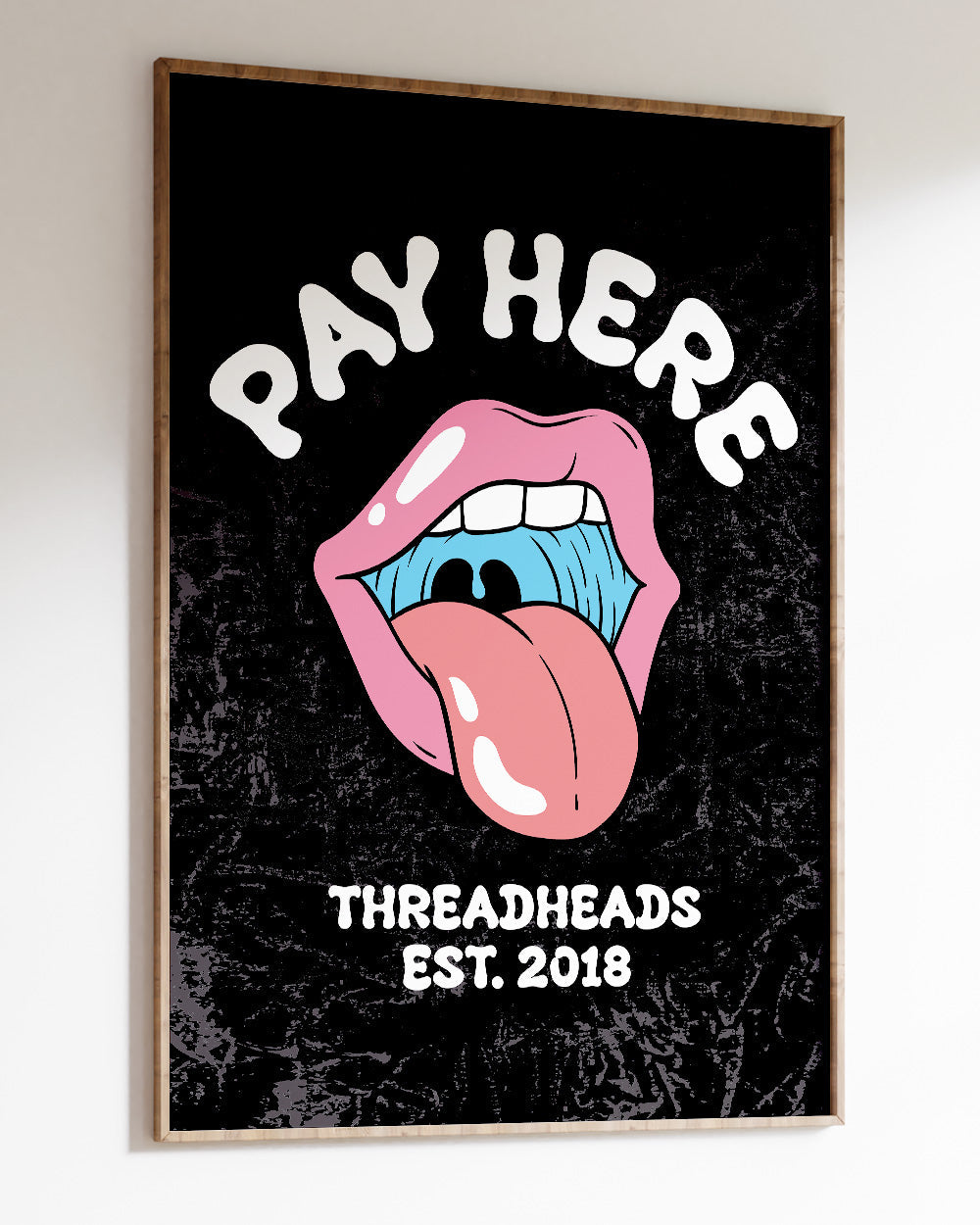 Pay Here Art Print