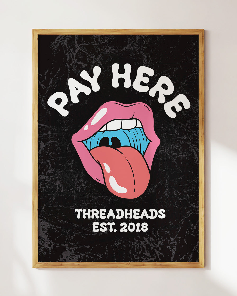 Pay Here Art Print