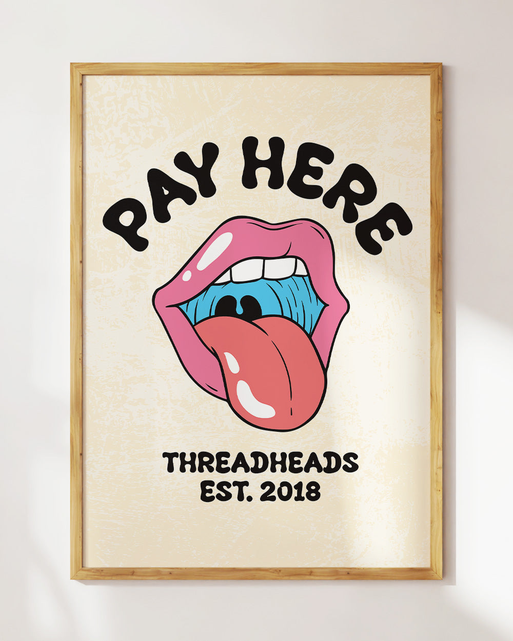 Pay Here Art Print