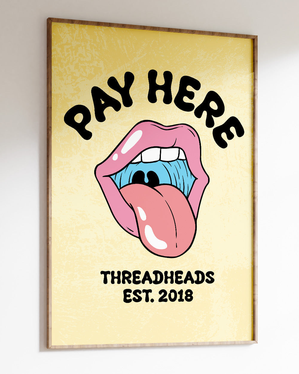 Pay Here Art Print