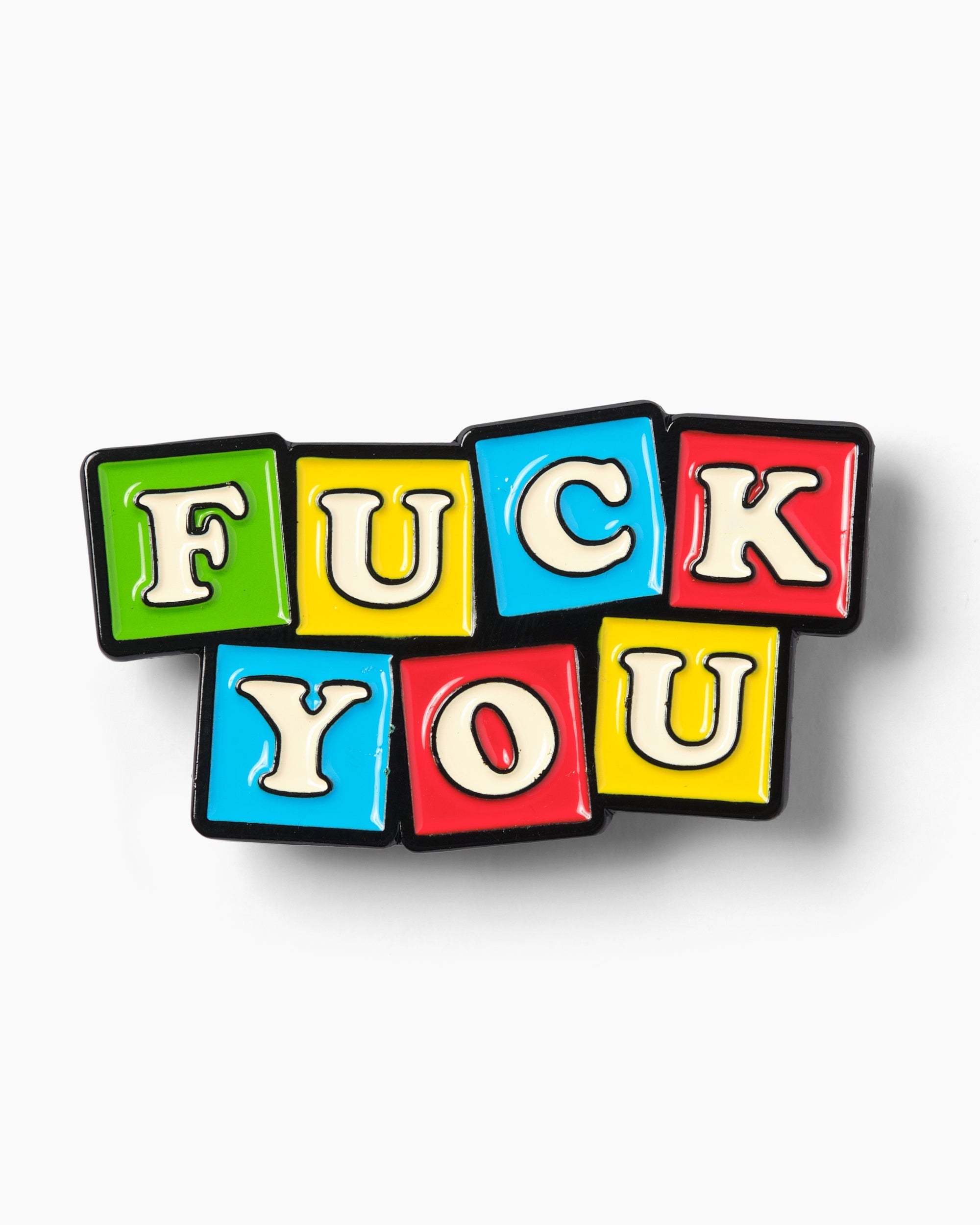 Fuck You Blocks Enamel Pin