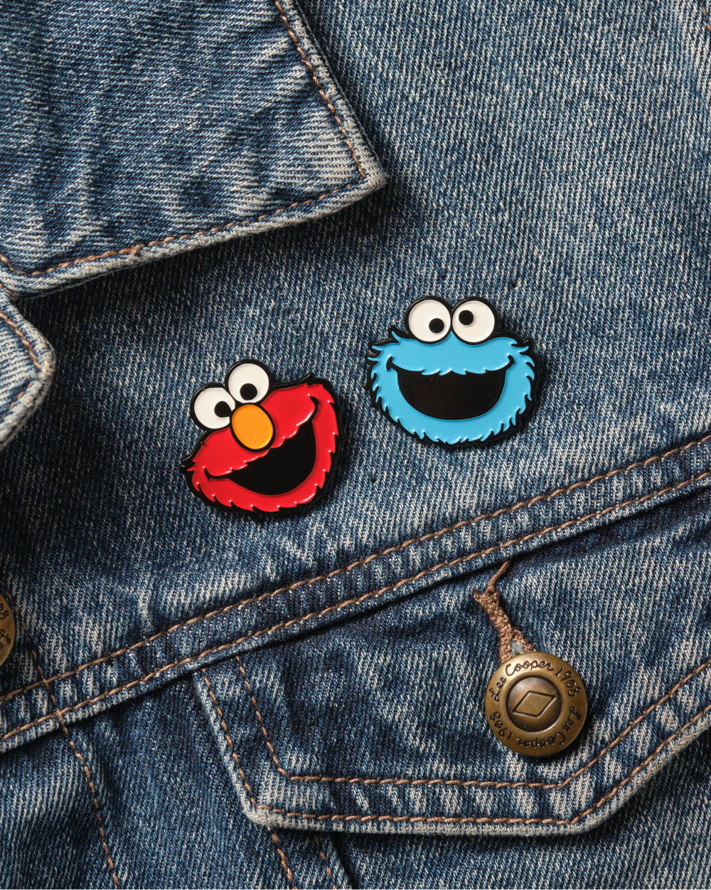 Cookie Monster Face Enamel Pin