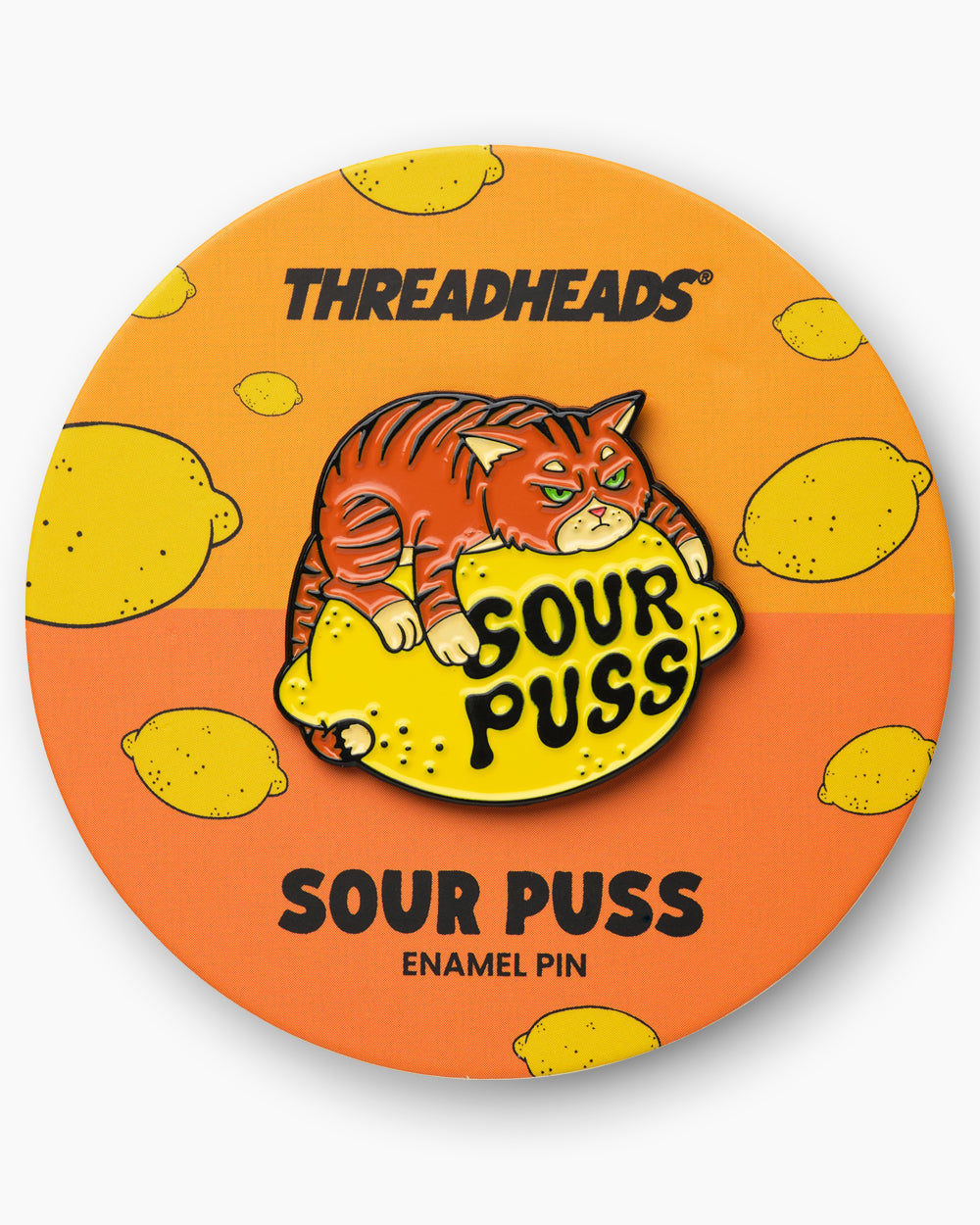 Sour Puss Enamel Pin