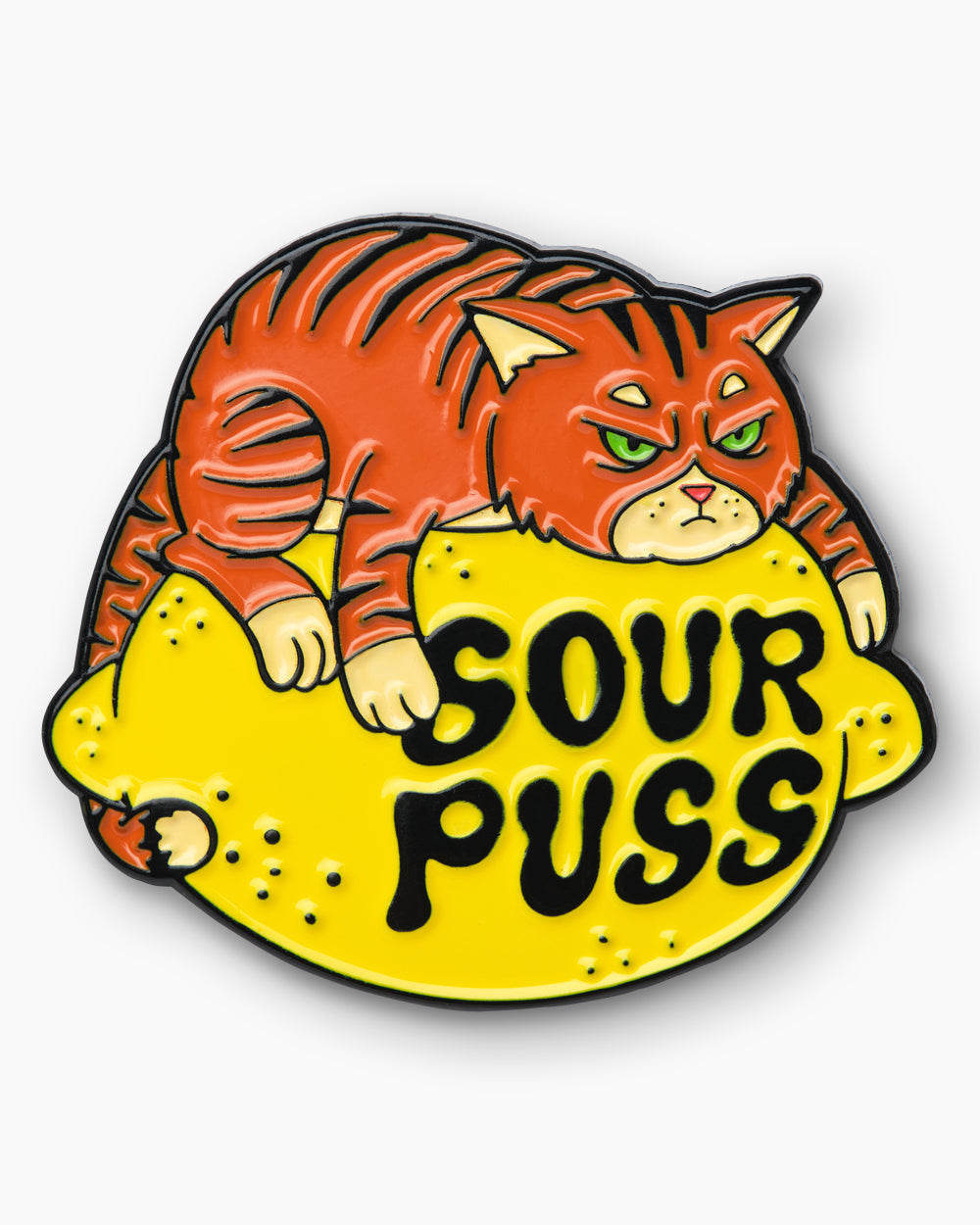 Sour Puss Enamel Pin