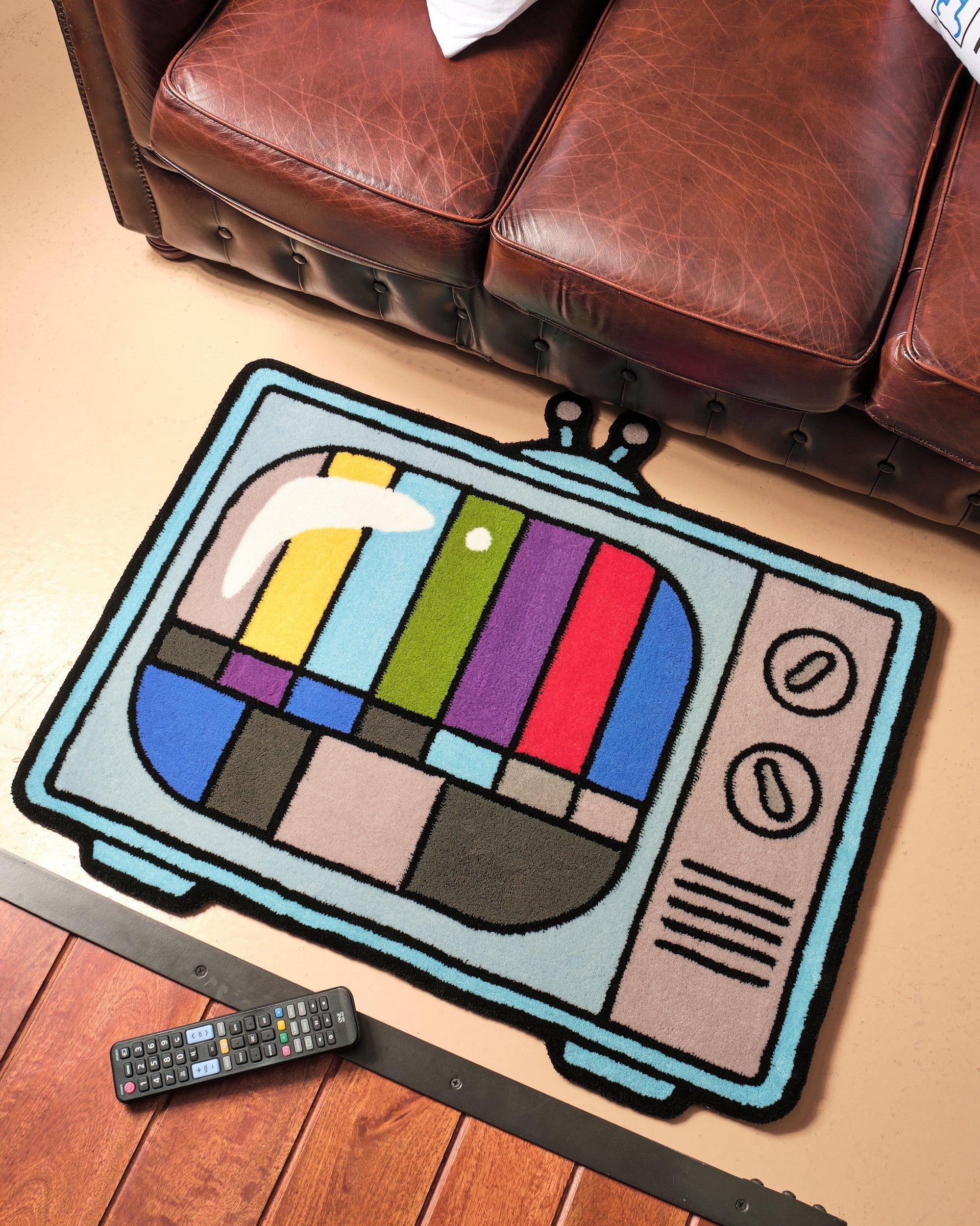 Test Pattern TV Rug