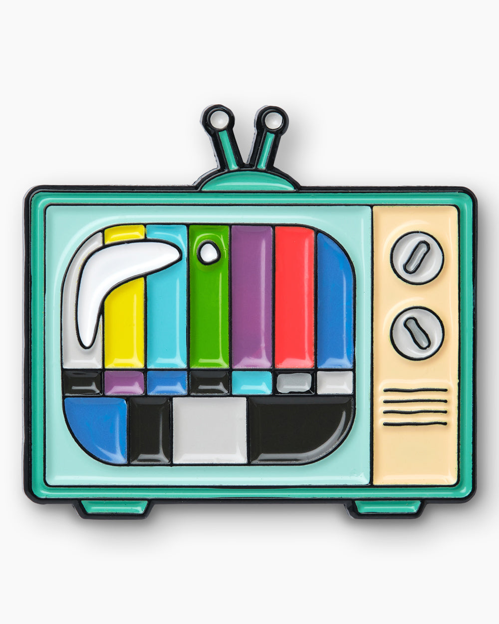 Test Pattern TV Enamel Pin