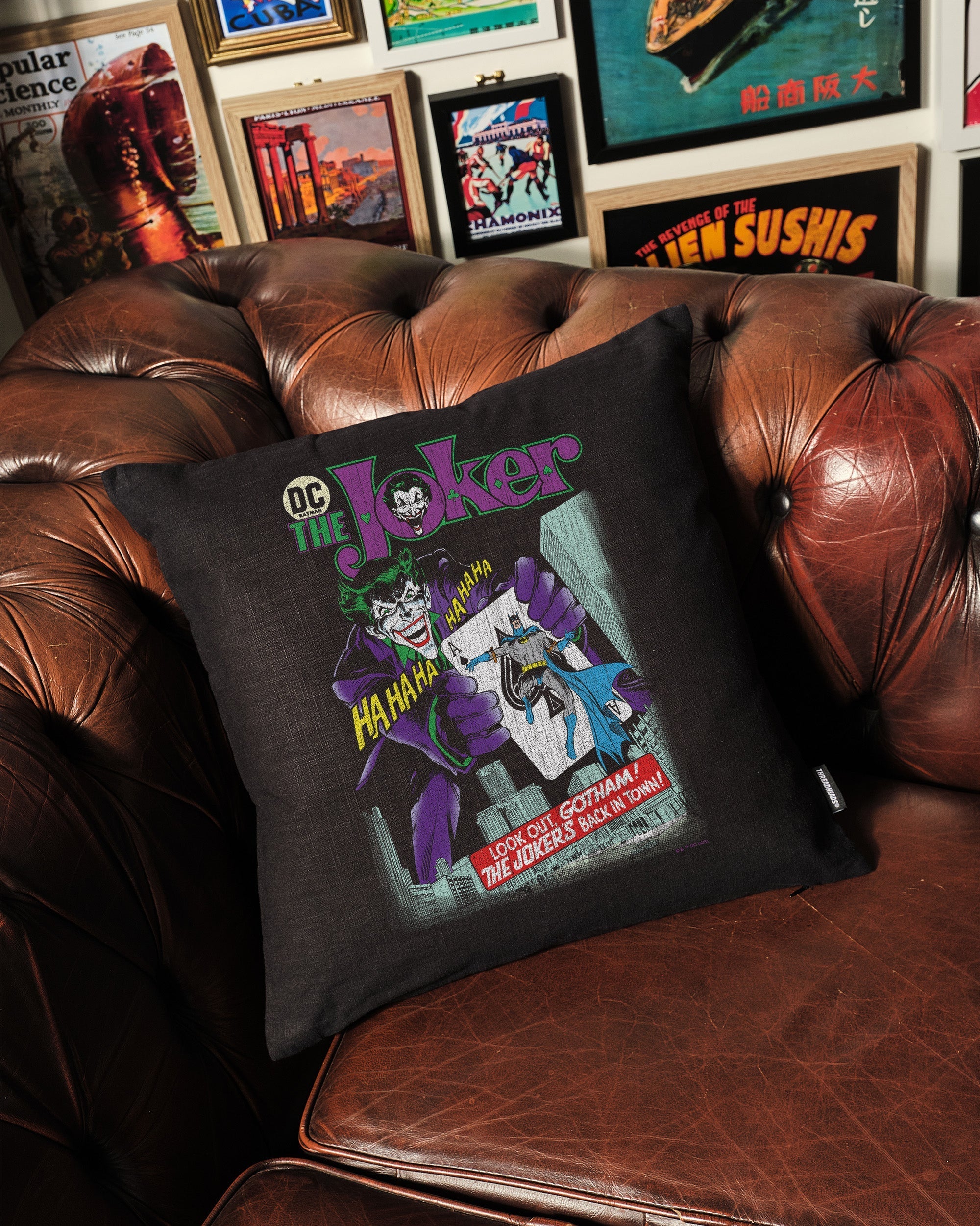 The Joker's Back In Town Cushion